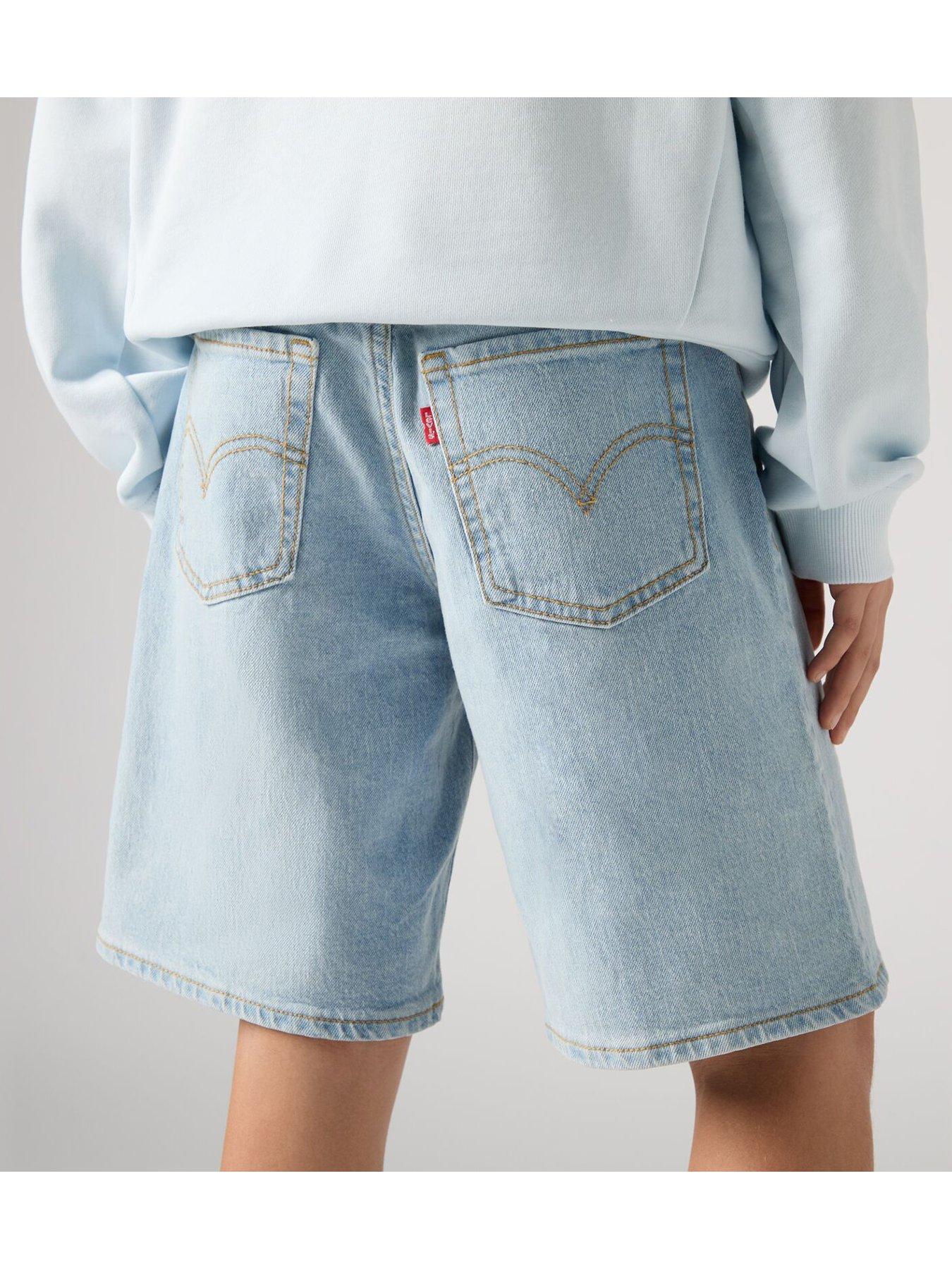 Image 3 of 6 of Levi's Girls 94 Baggy Shorts - Blue
