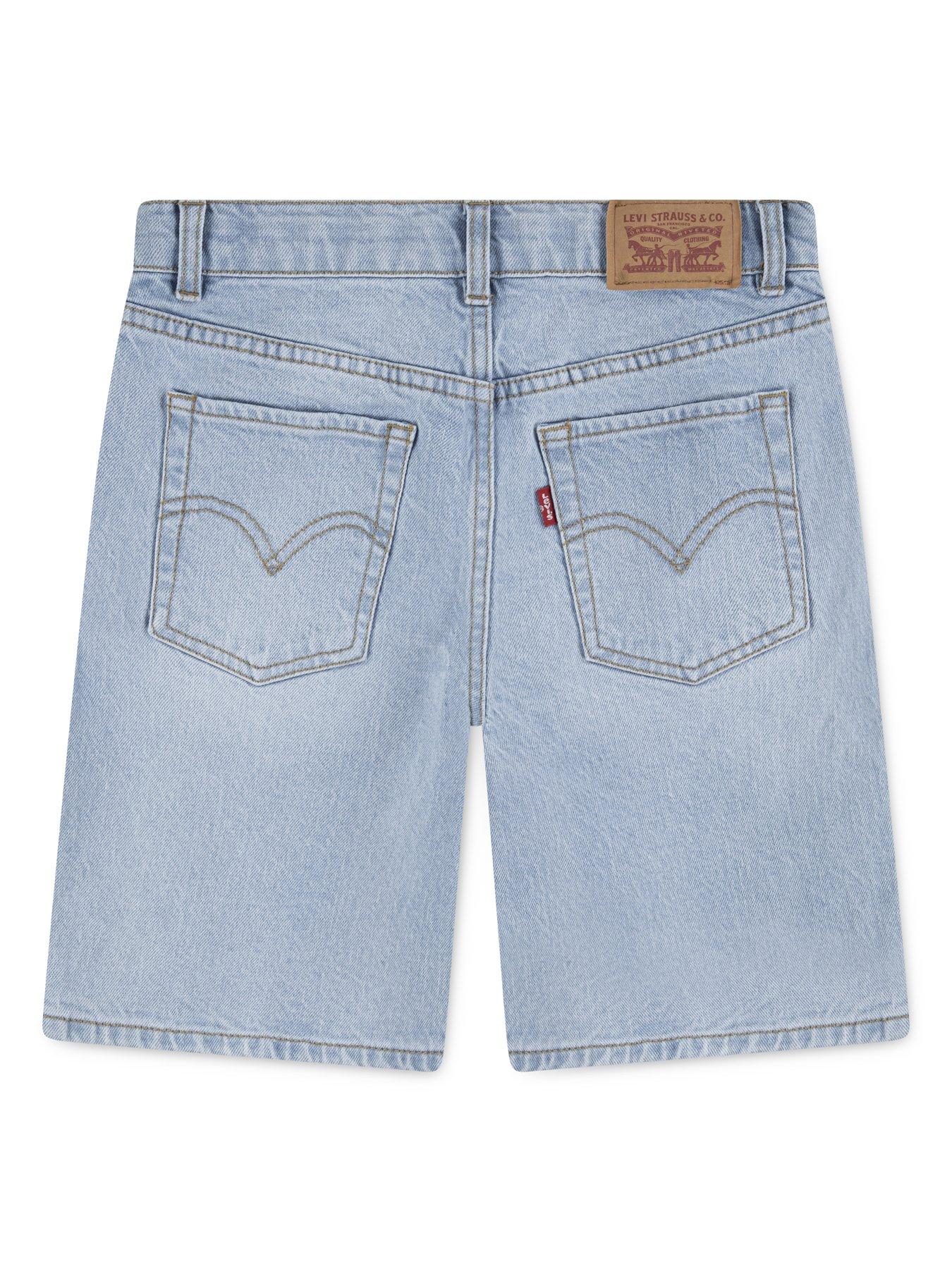 Image 4 of 6 of Levi's Girls 94 Baggy Shorts - Blue