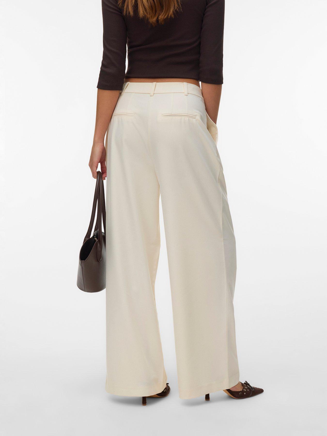 Image 2 of 4 of Vero Moda Vmdrea Wide Pant - Cream