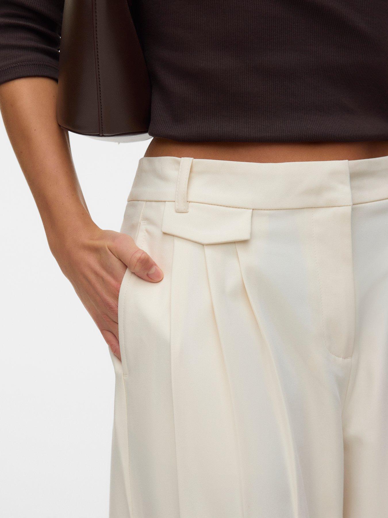 Image 4 of 4 of Vero Moda Vmdrea Wide Pant - Cream