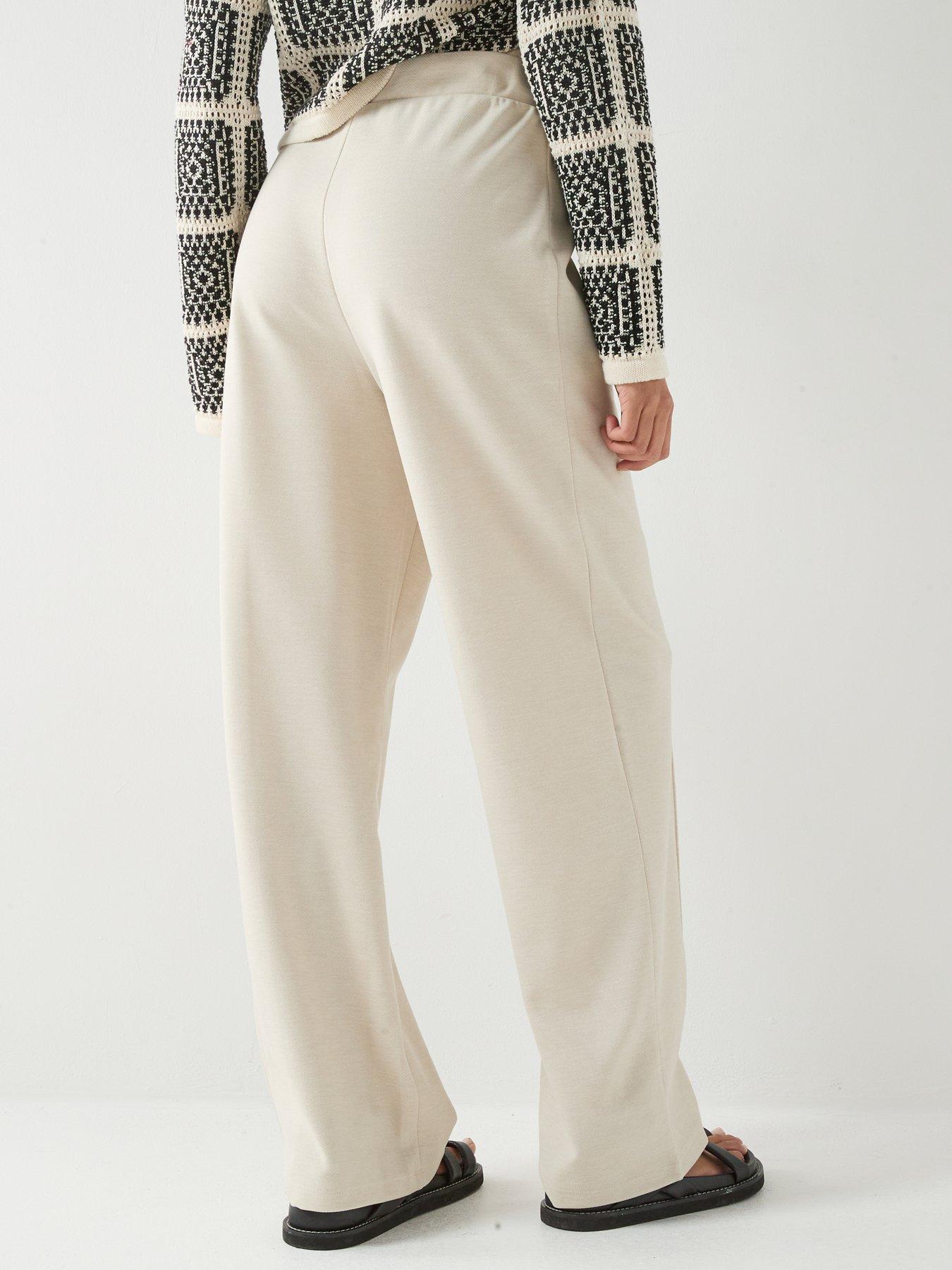 Image 2 of 5 of Only Atlas Wide Leg Trousers - Cream