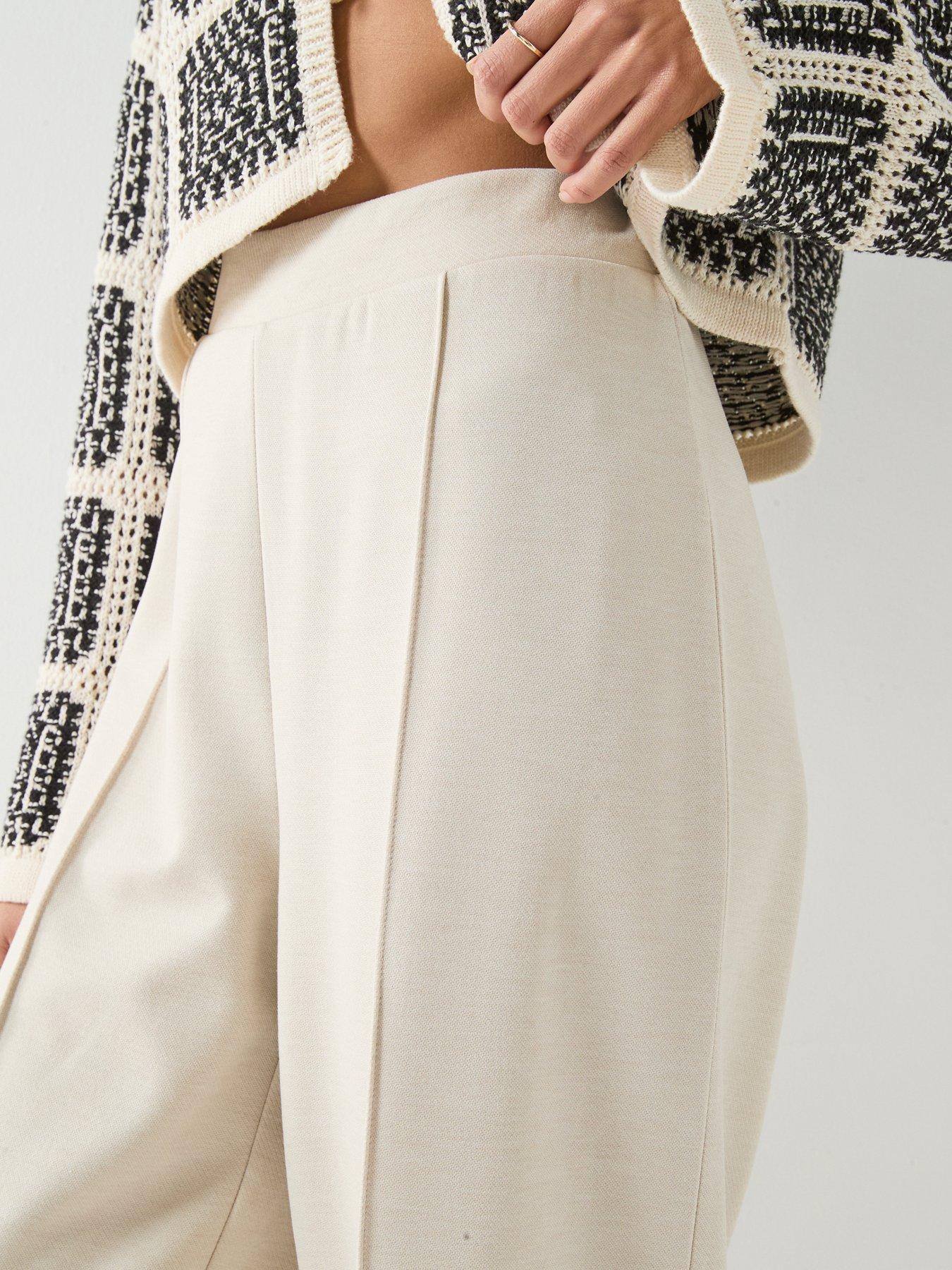 Image 4 of 5 of Only Atlas Wide Leg Trousers - Cream