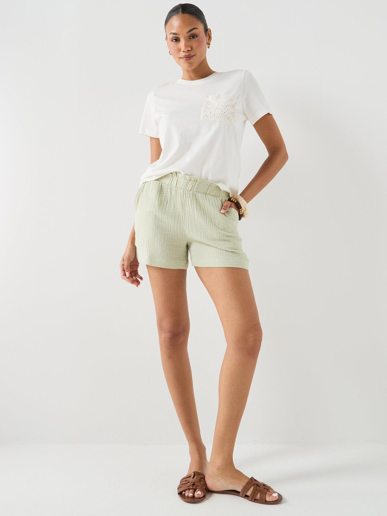 Image 3 of 5 of JDY Textured Shorts - Desert Sage