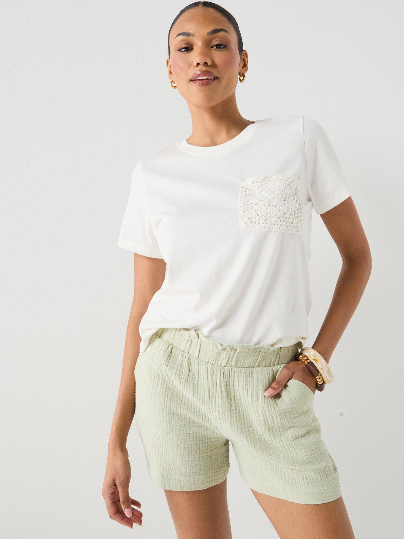 Image 5 of 5 of JDY Textured Shorts - Desert Sage