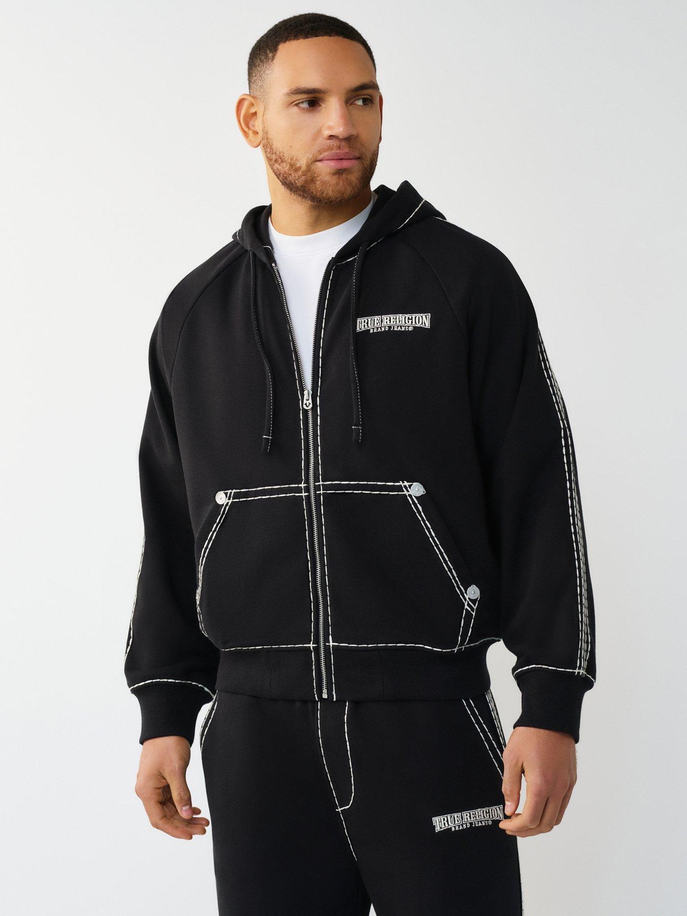 TRUE RELIGION Taped Buddha Back Graphic Hoodie - Black | Very