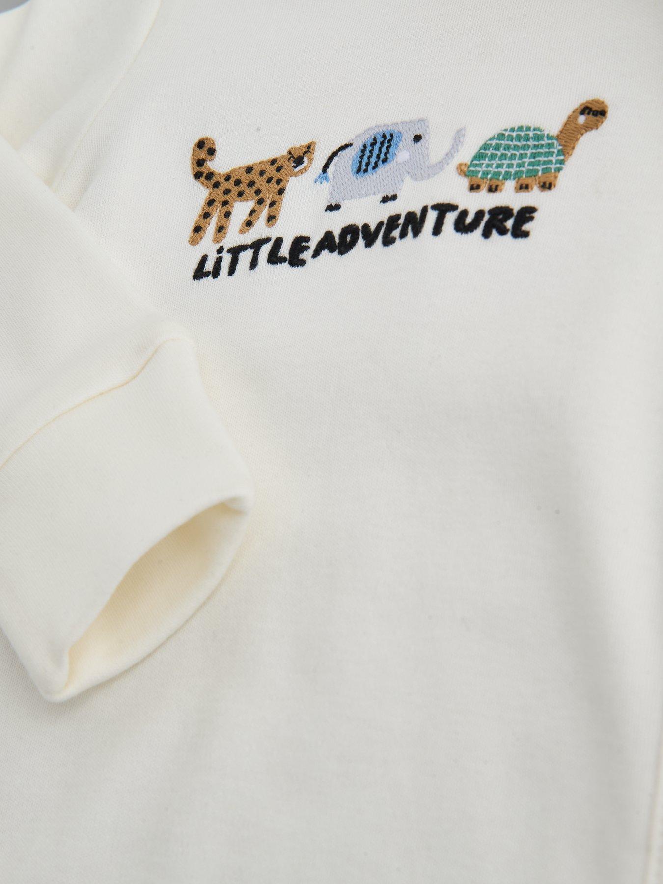 Image 4 of 5 of The Very Collection Unisex Embroidered Little Adventure Sleepsuit (0-3 months - 18-24 months)