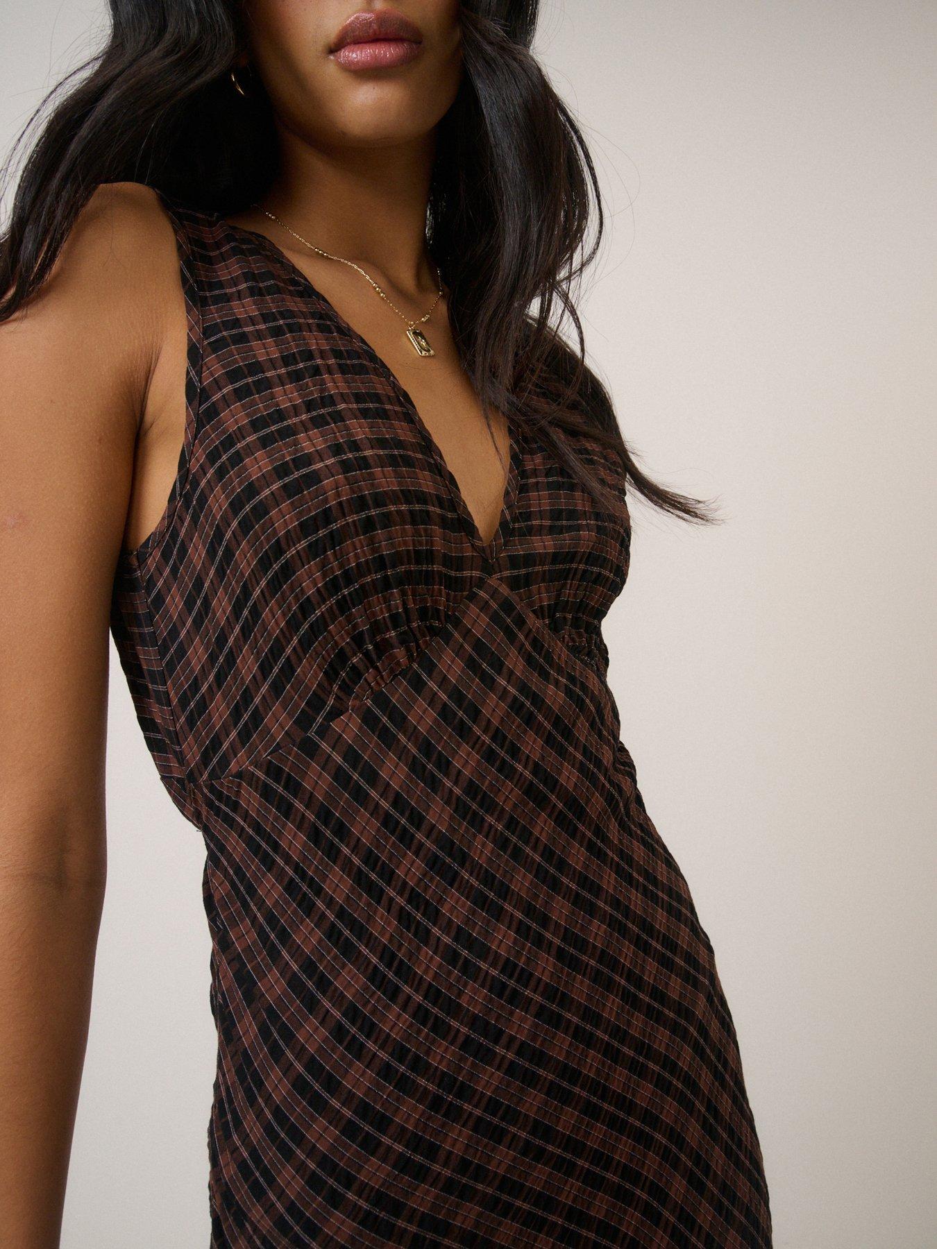 Image 4 of 5 of Nobodys Child Harmony Midi Dress - Brown