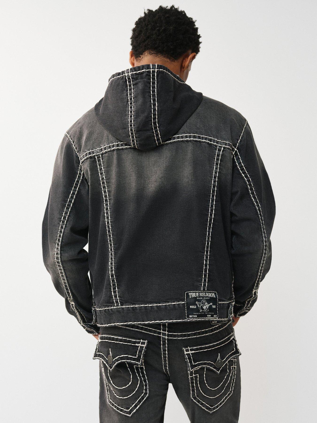 TRUE RELIGION Super T Hooded Denim Jacket - Black | Very