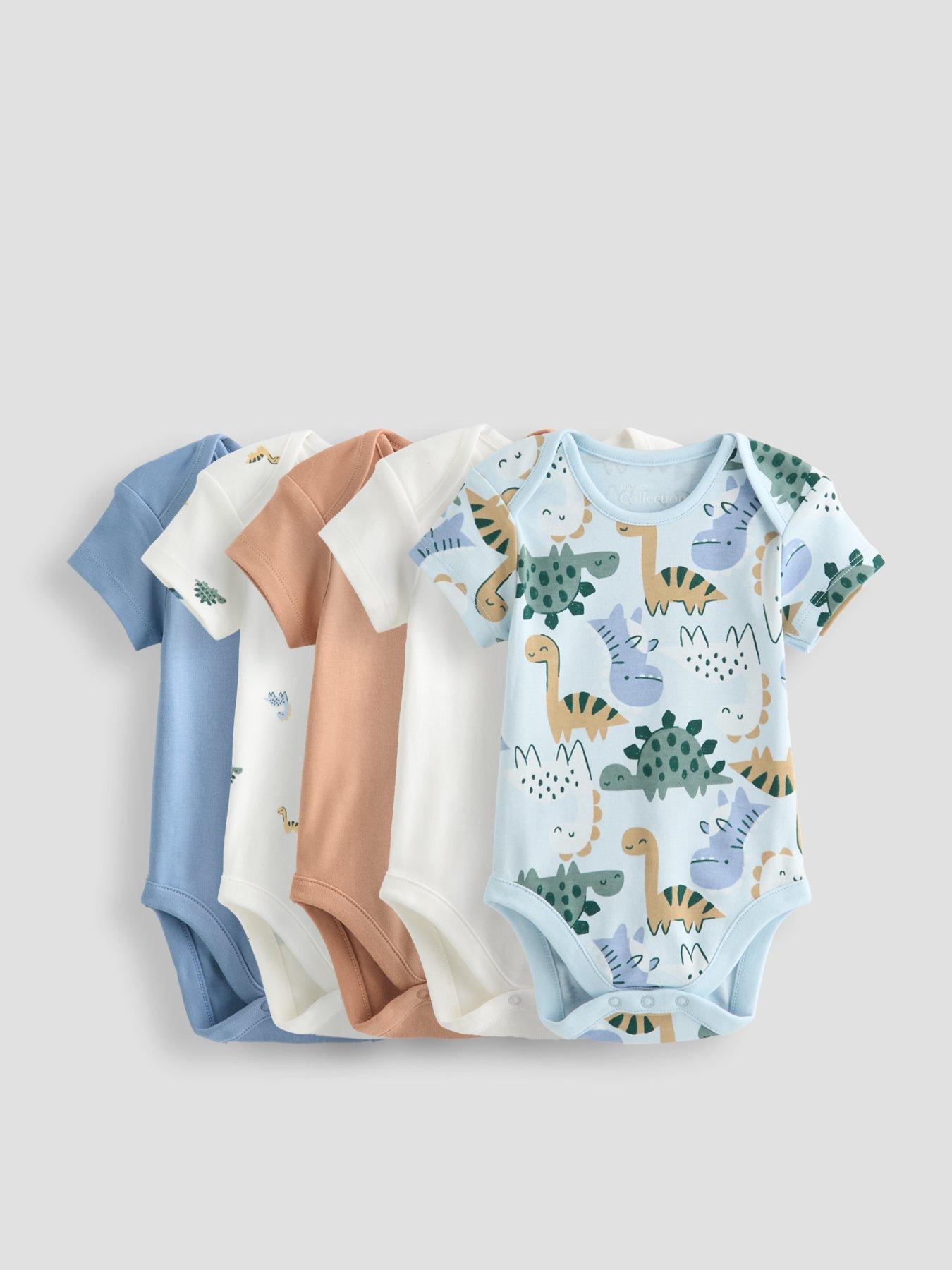 Image 1 of 5 of The Very Collection Baby Boy 5 Pack Bodysuit With Print - Multi