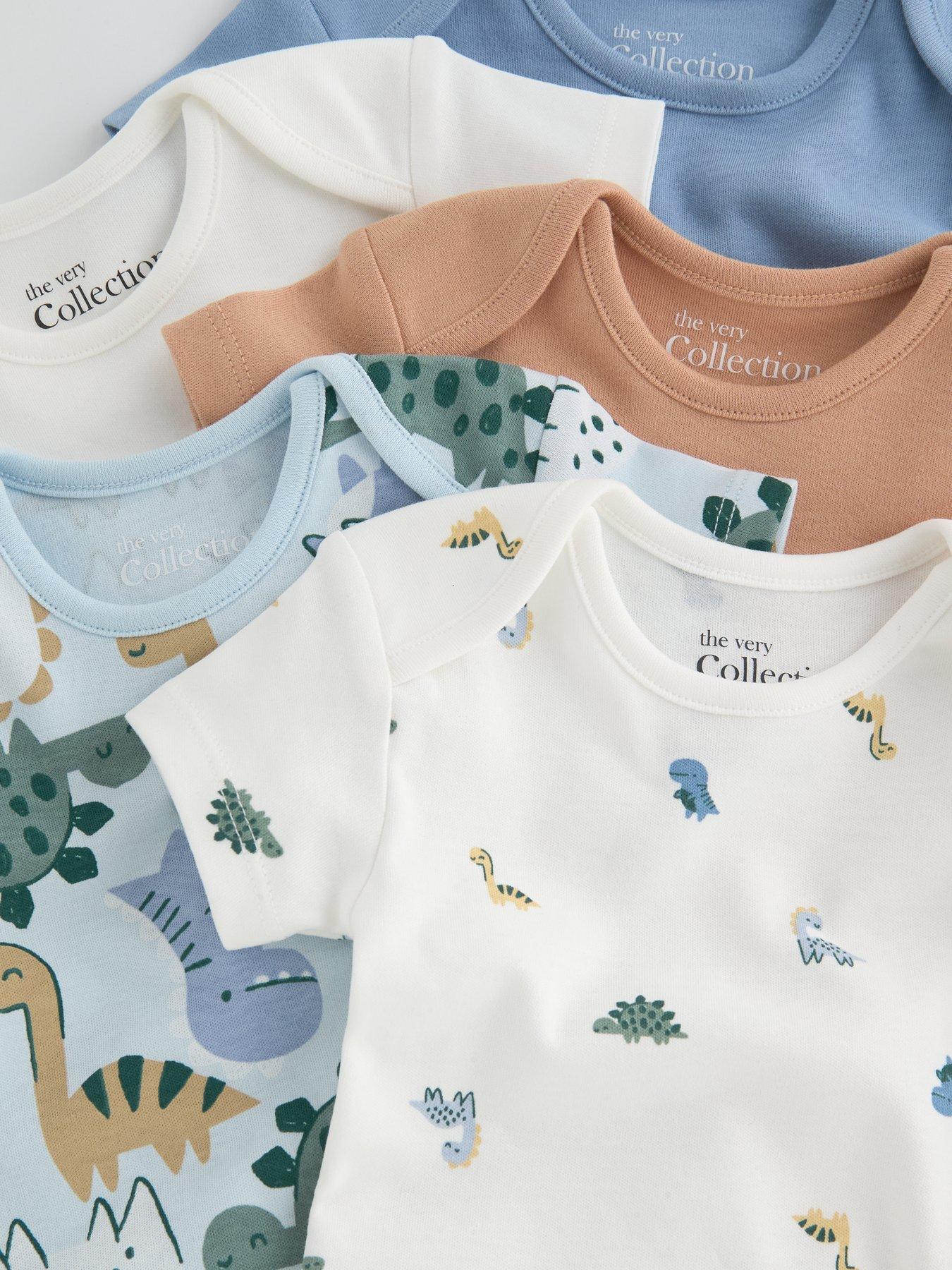 Image 5 of 5 of The Very Collection Baby Boy 5 Pack Bodysuit With Print - Multi