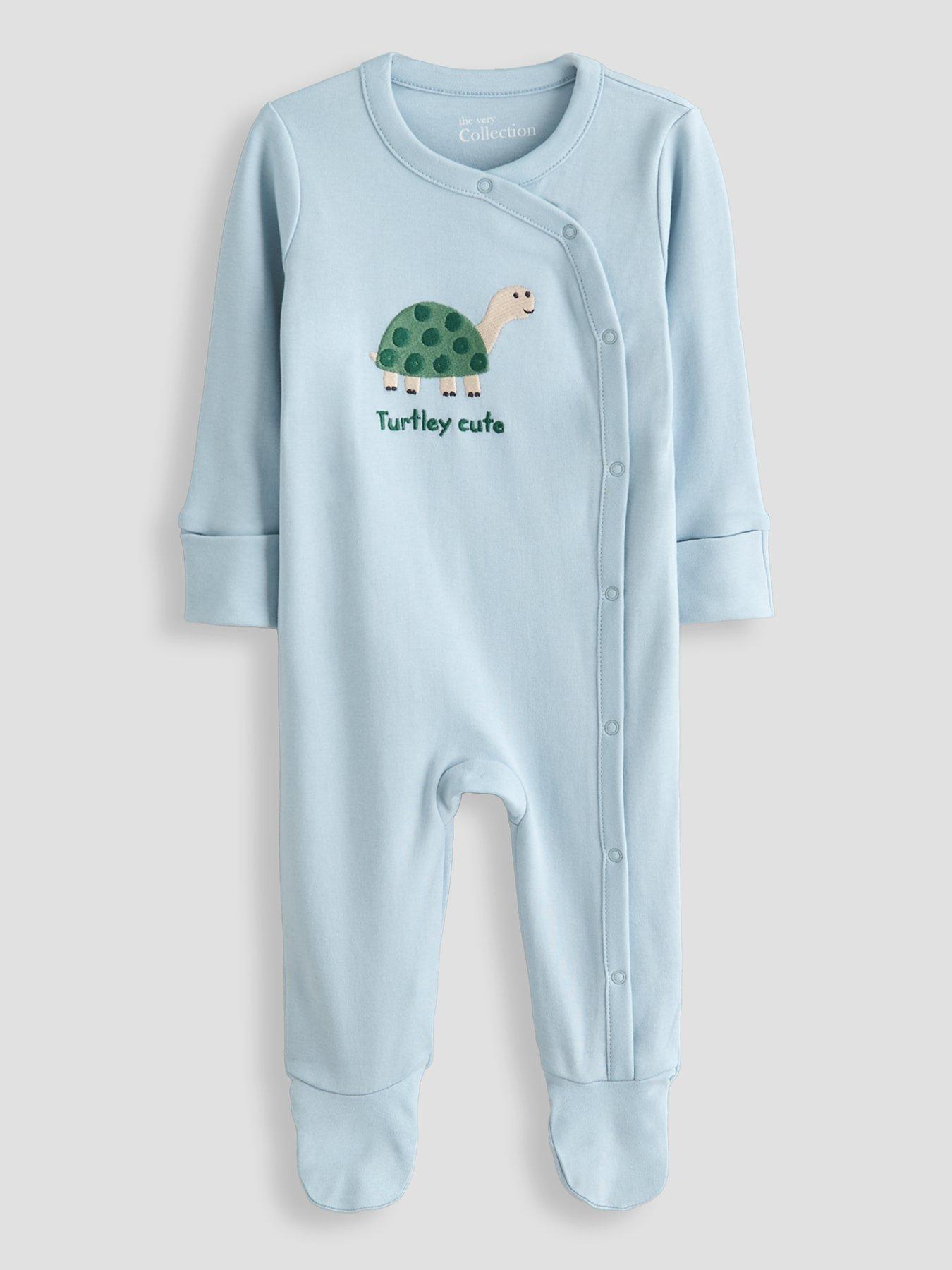 Image 2 of 5 of The Very Collection Baby Boys 3 Pack Sea Life Stripe Sleepsuit (0-3 months - 18-24 months) - Blue