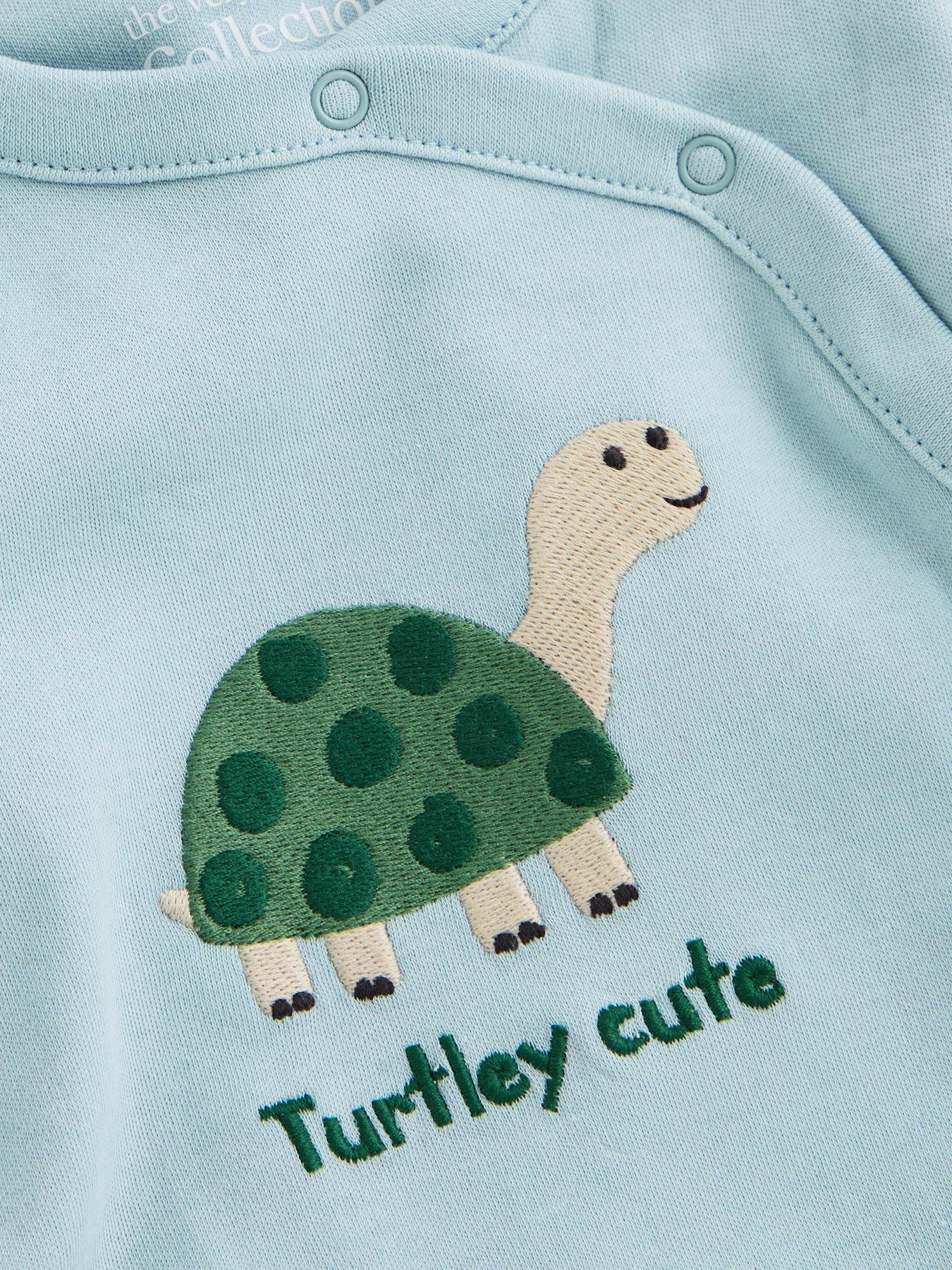 Image 5 of 5 of The Very Collection Baby Boys 3 Pack Sea Life Stripe Sleepsuit (0-3 months - 18-24 months) - Blue