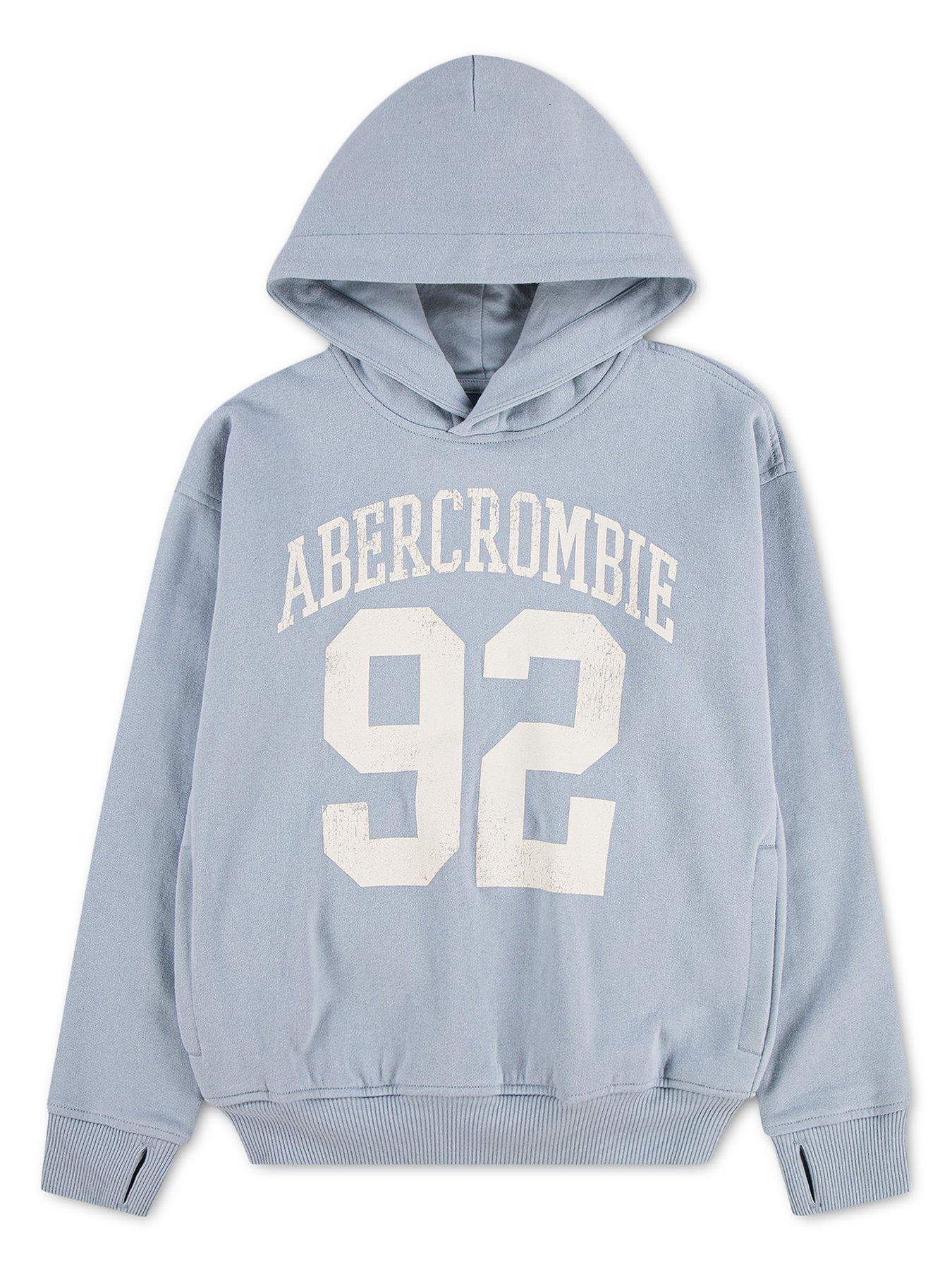 Abercrombie & Fitch Boys Pullover Hoodie, Blue, Size 5-6 Years