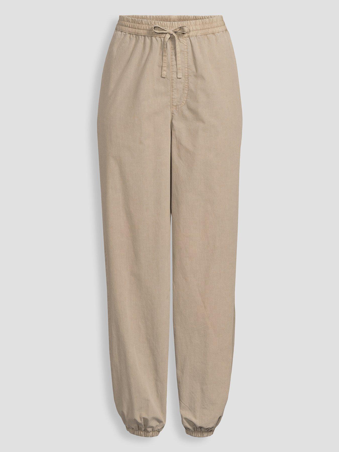 Image 7 of 7 of The Very Collection Cotton Balloon Leg Trousers - Taupe
