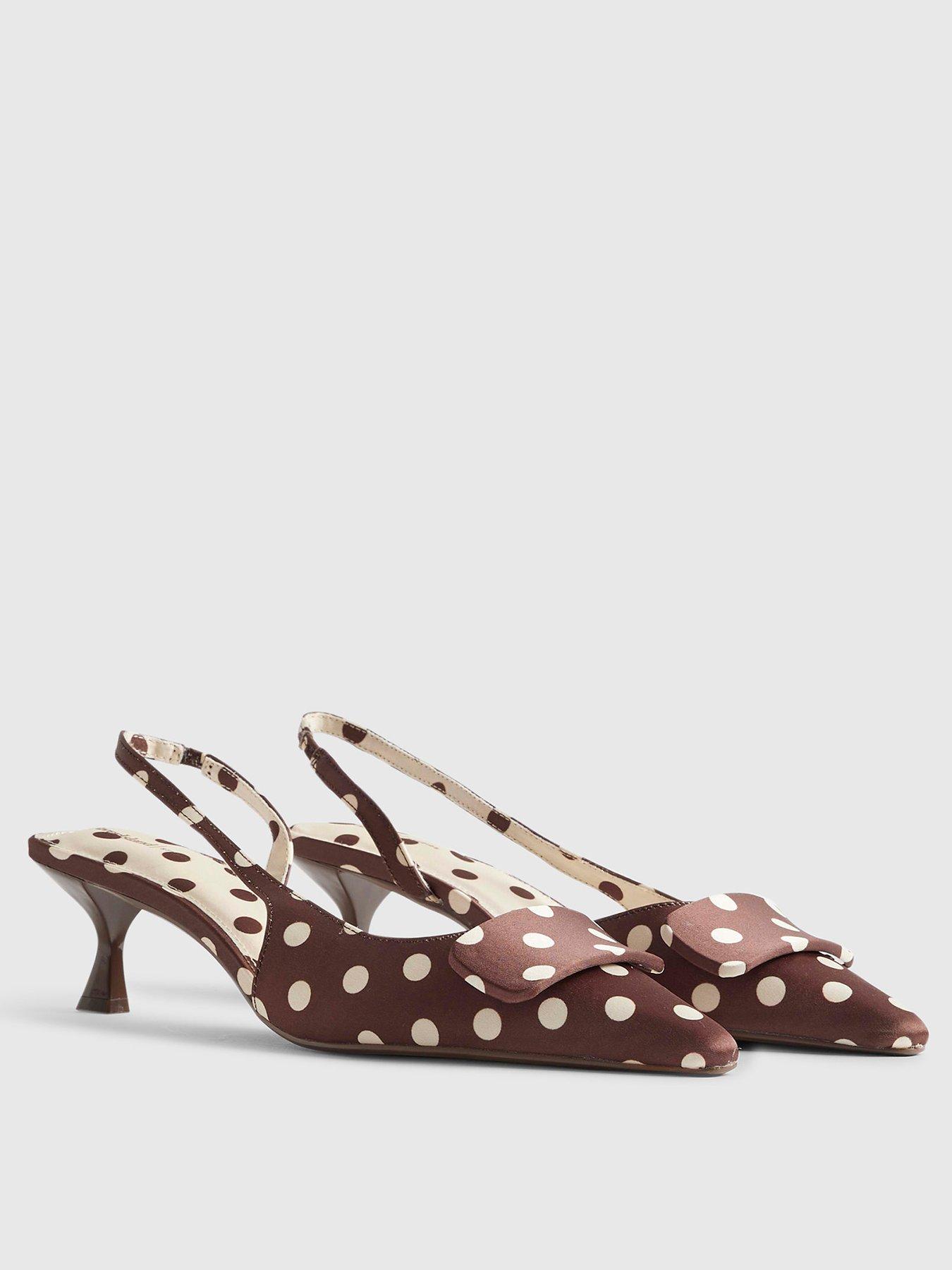 Image 3 of 6 of River Island Spot Point Sling Back Court - Brown