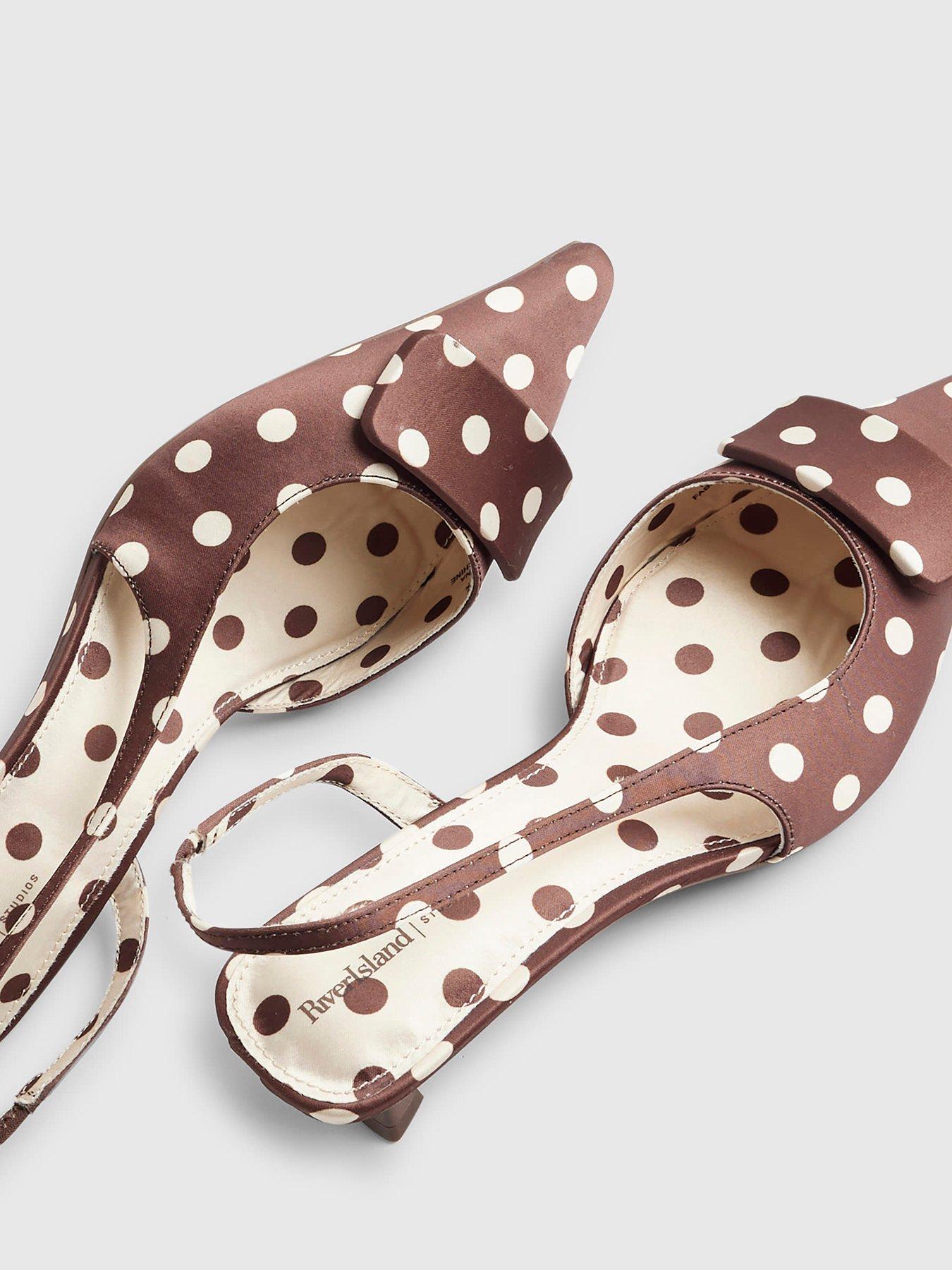 Image 5 of 6 of River Island Spot Point Sling Back Court - Brown