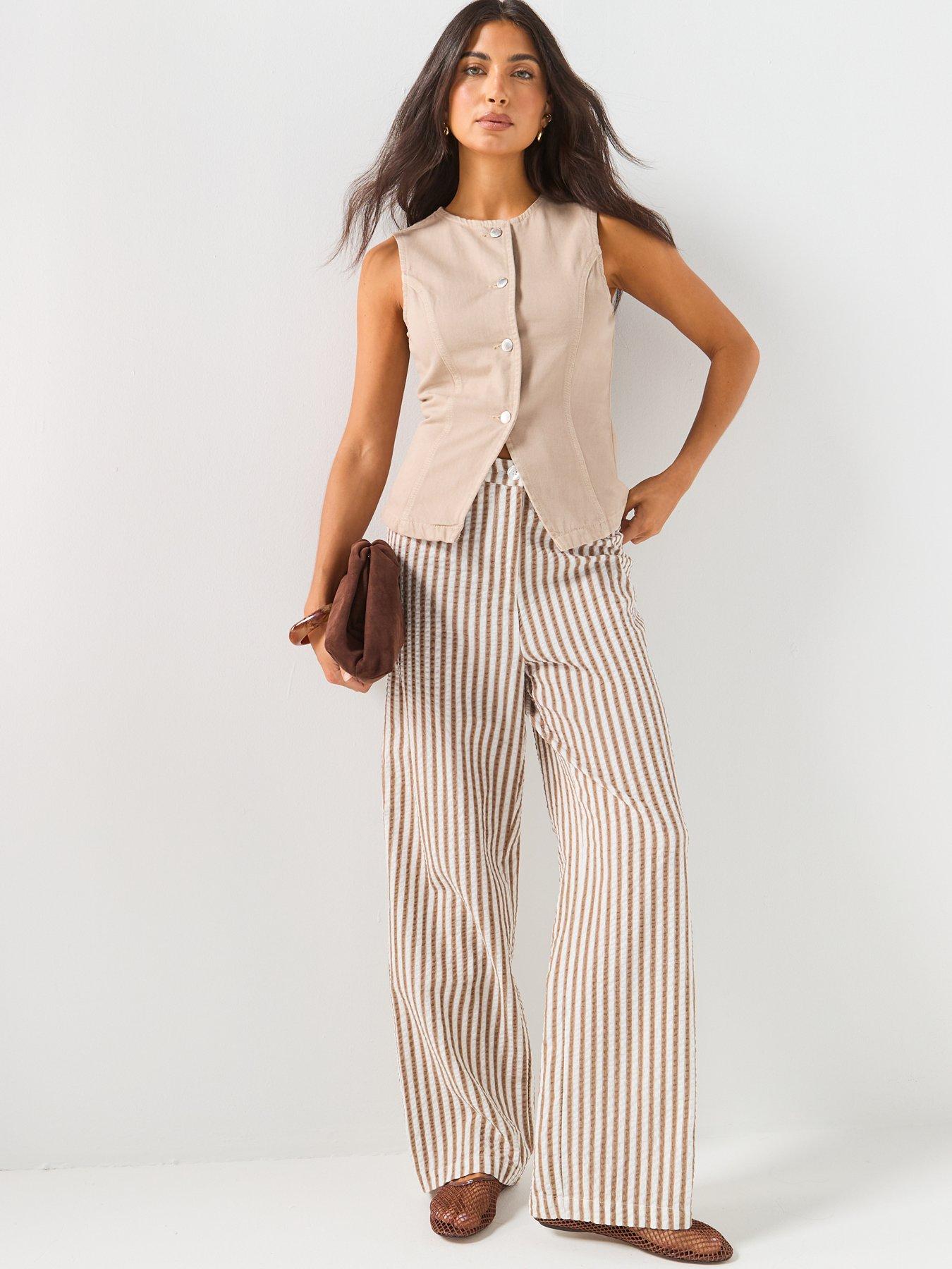 Image 3 of 5 of PIECES Pcstinna Hw Pants Wvn Noos Bc