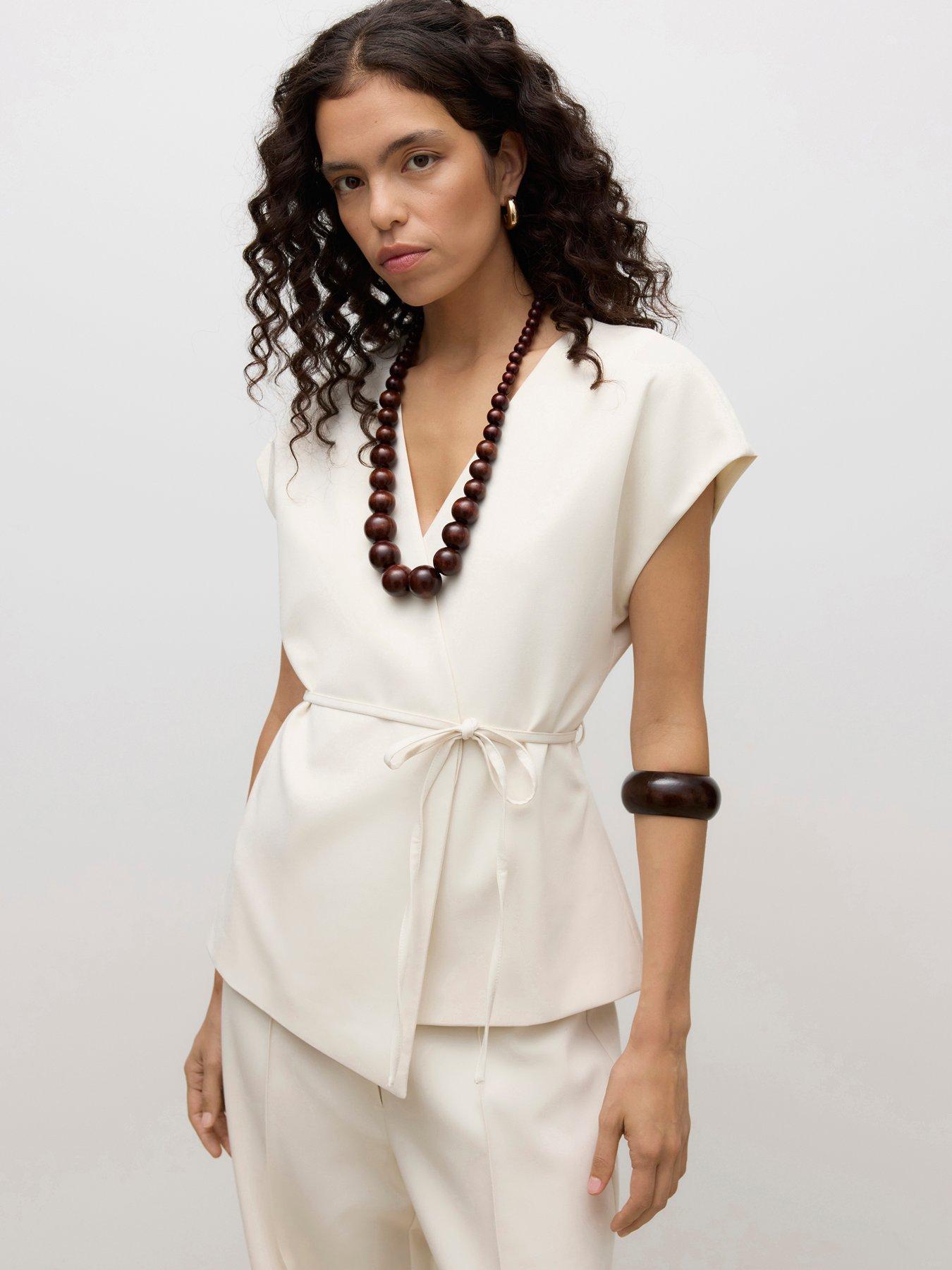 Image 1 of 4 of Vero Moda Awvannah V-neck Midi Waistcoat