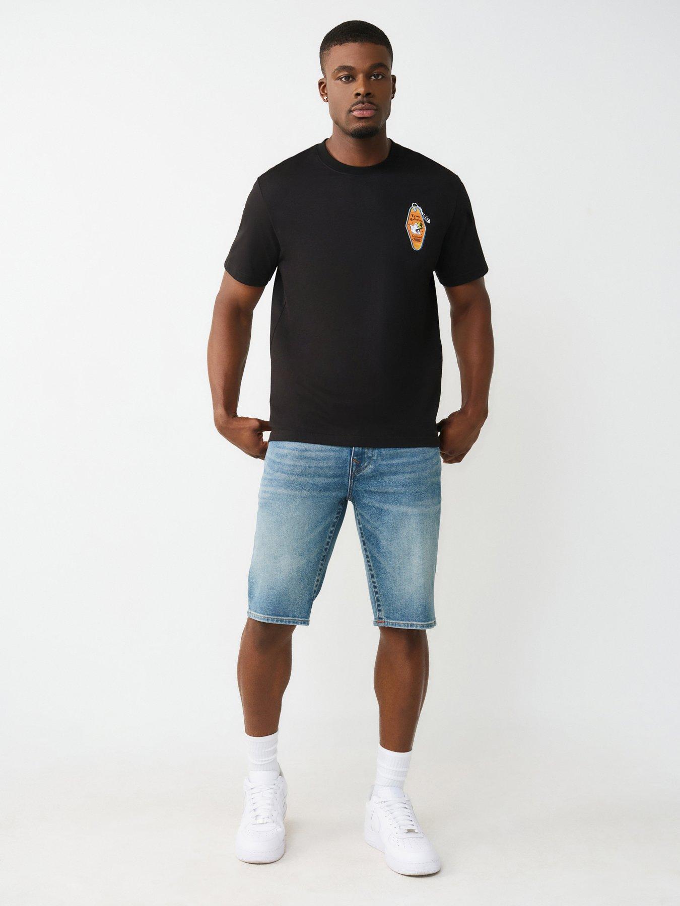 Image 3 of 6 of TRUE RELIGION Buddha Keychain Back Graphic T-Shirt - Black