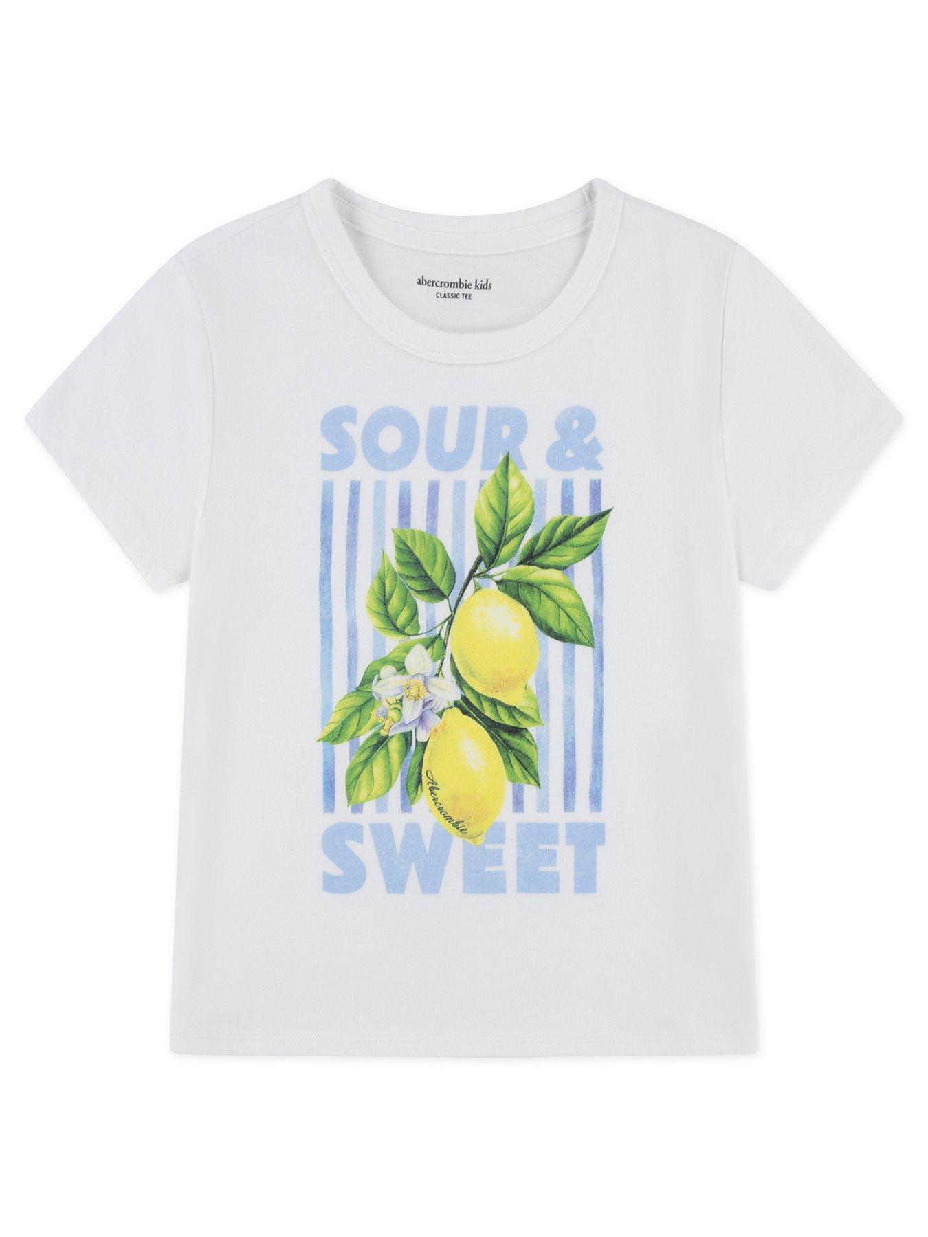 Abercrombie & Fitch Girls Sour Sweet Classic Short Sleeve T-Shirt - White