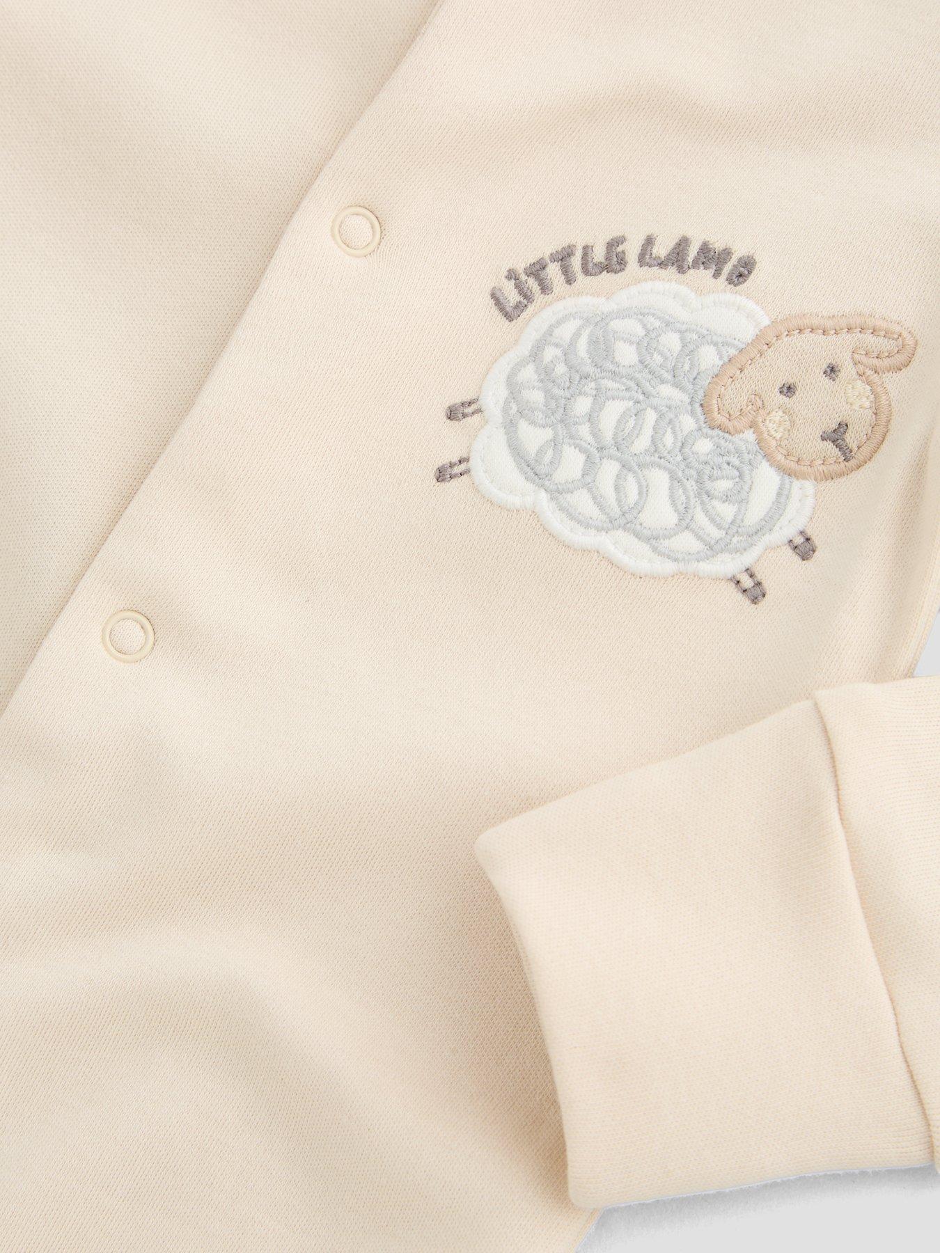 Image 3 of 5 of The Very Collection Unisex Little Lamb Sleepsuit