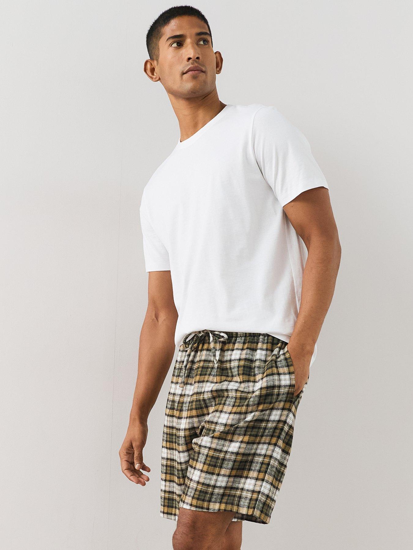 Image 7 of 7 of The Very Collection 2 Pack Cosy Pyjama Shorts - Dark Green