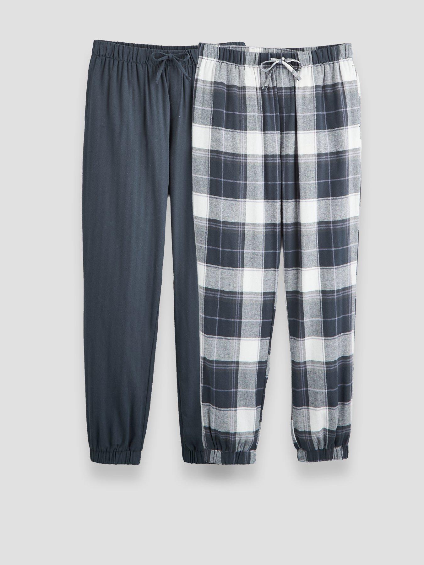 Image 1 of 7 of The Very Collection Mens 2 Pack Pyjama Bottoms - Monochrome