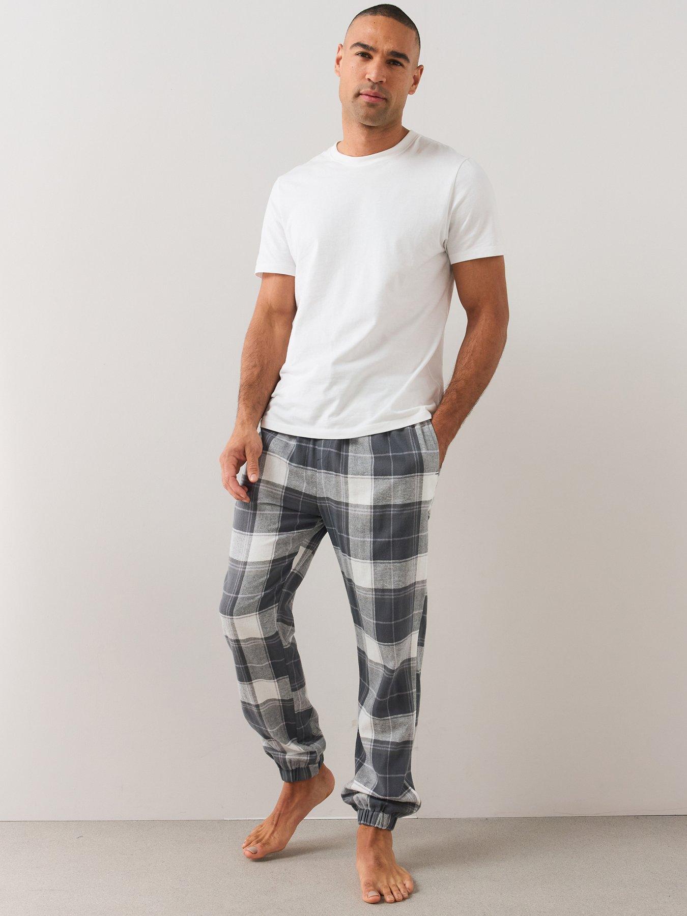 Image 2 of 7 of The Very Collection Mens 2 Pack Pyjama Bottoms - Monochrome