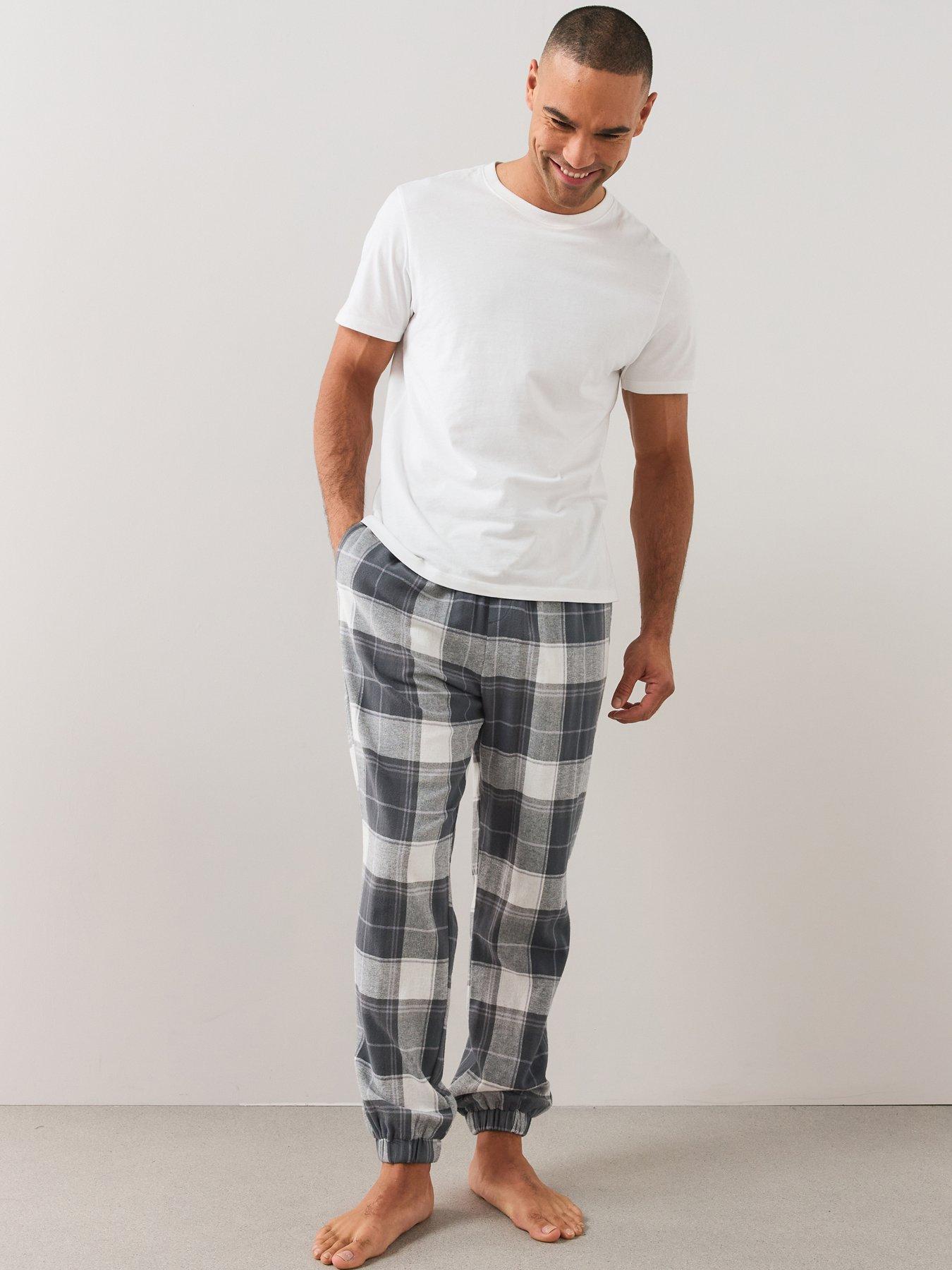 Image 4 of 7 of The Very Collection Mens 2 Pack Pyjama Bottoms - Monochrome