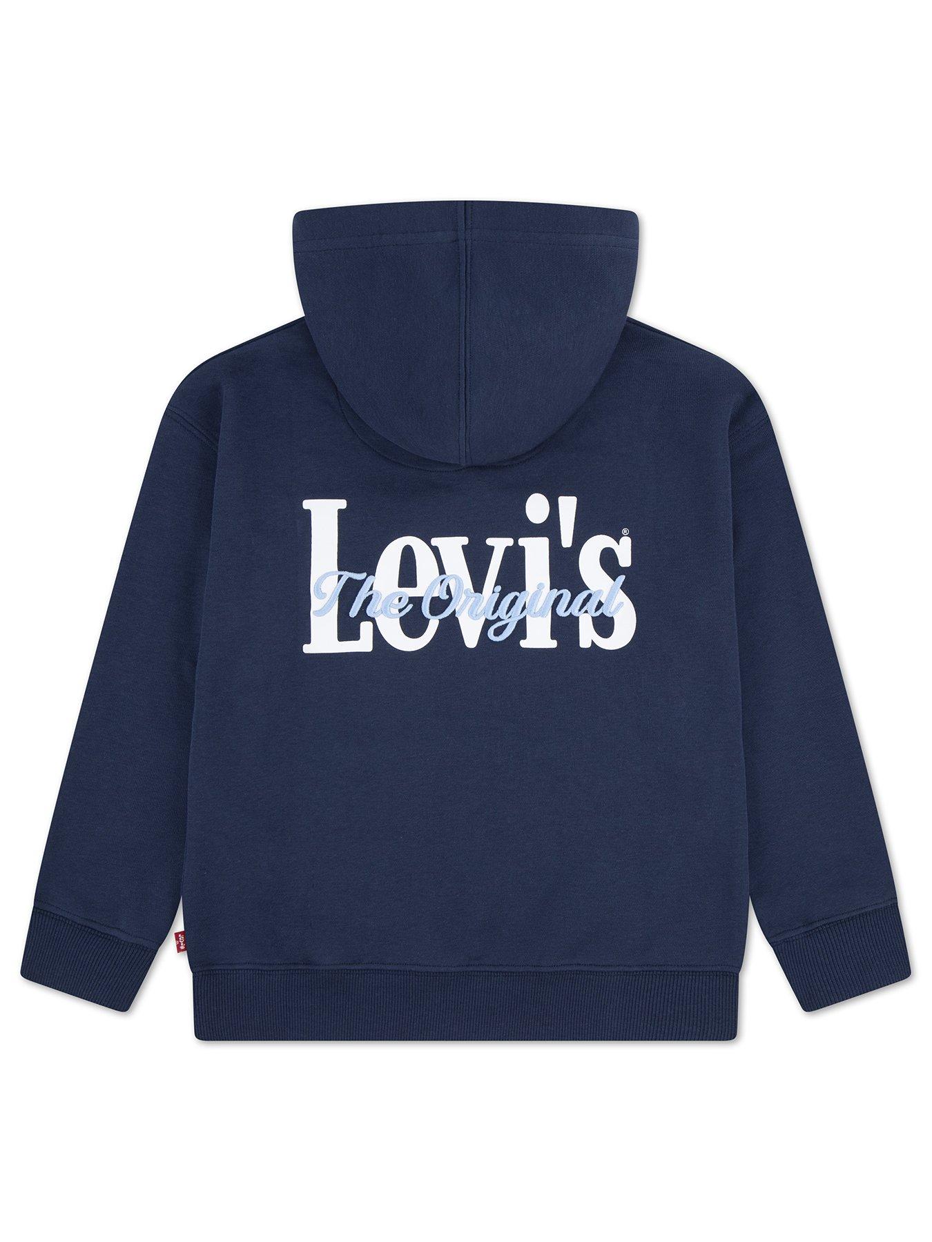 Image 2 of 5 of Levi's Boys Classic And Clean Hoodie - Blue