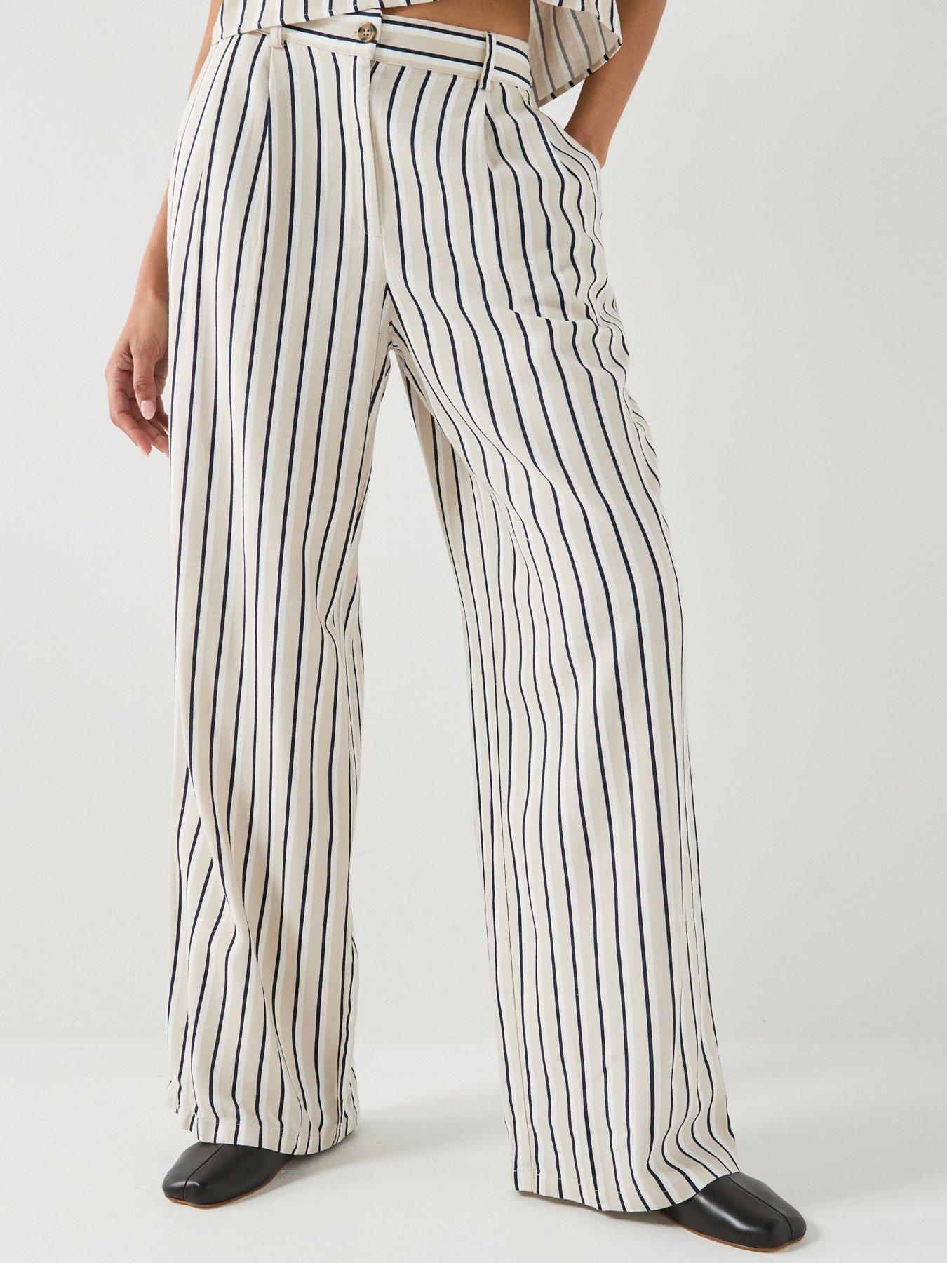 Image 1 of 5 of Vero Moda Vmmymilo Nila Wide Leg Dad Pant - Grey