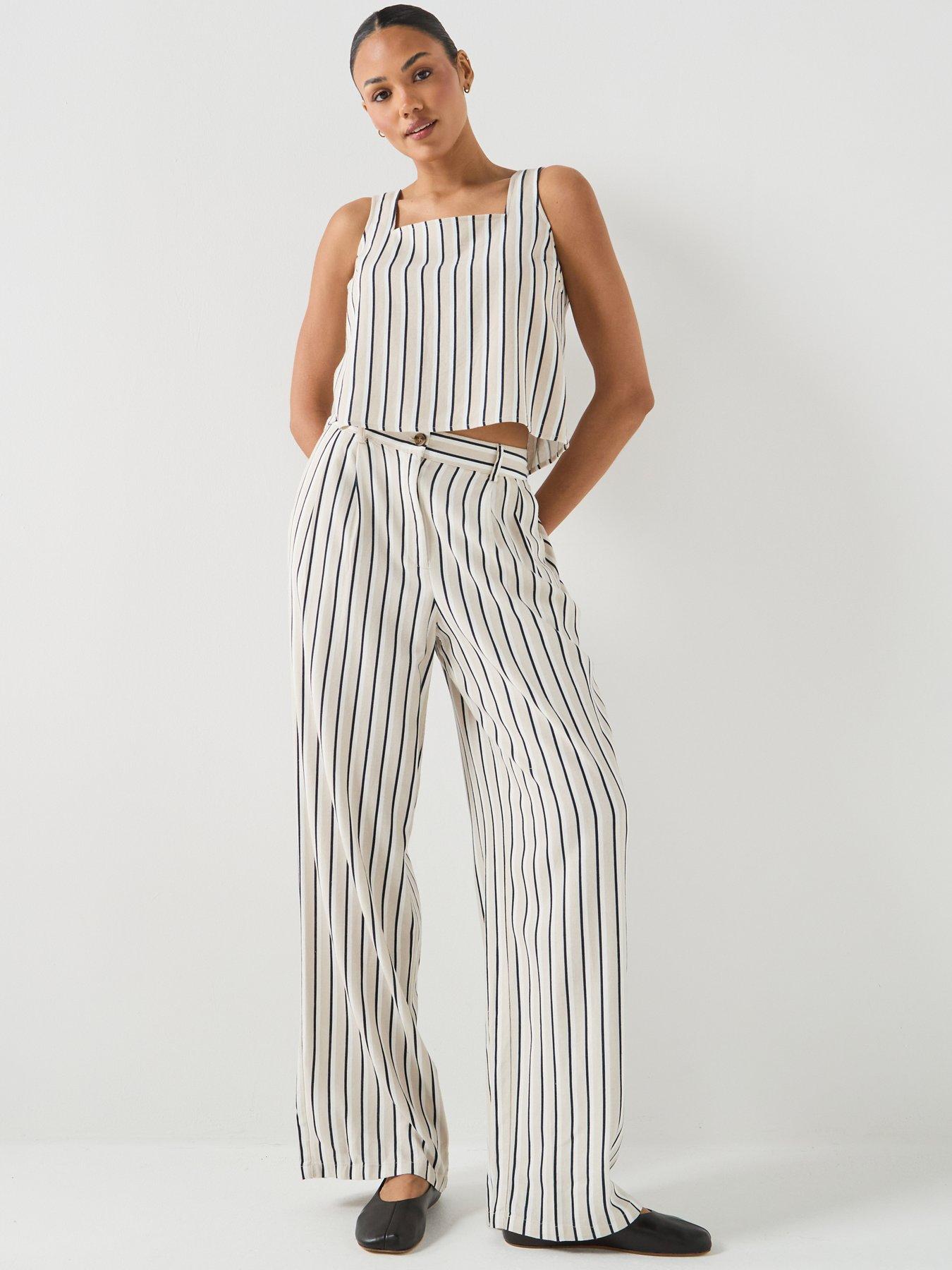 Image 3 of 5 of Vero Moda Vmmymilo Nila Wide Leg Dad Pant - Grey