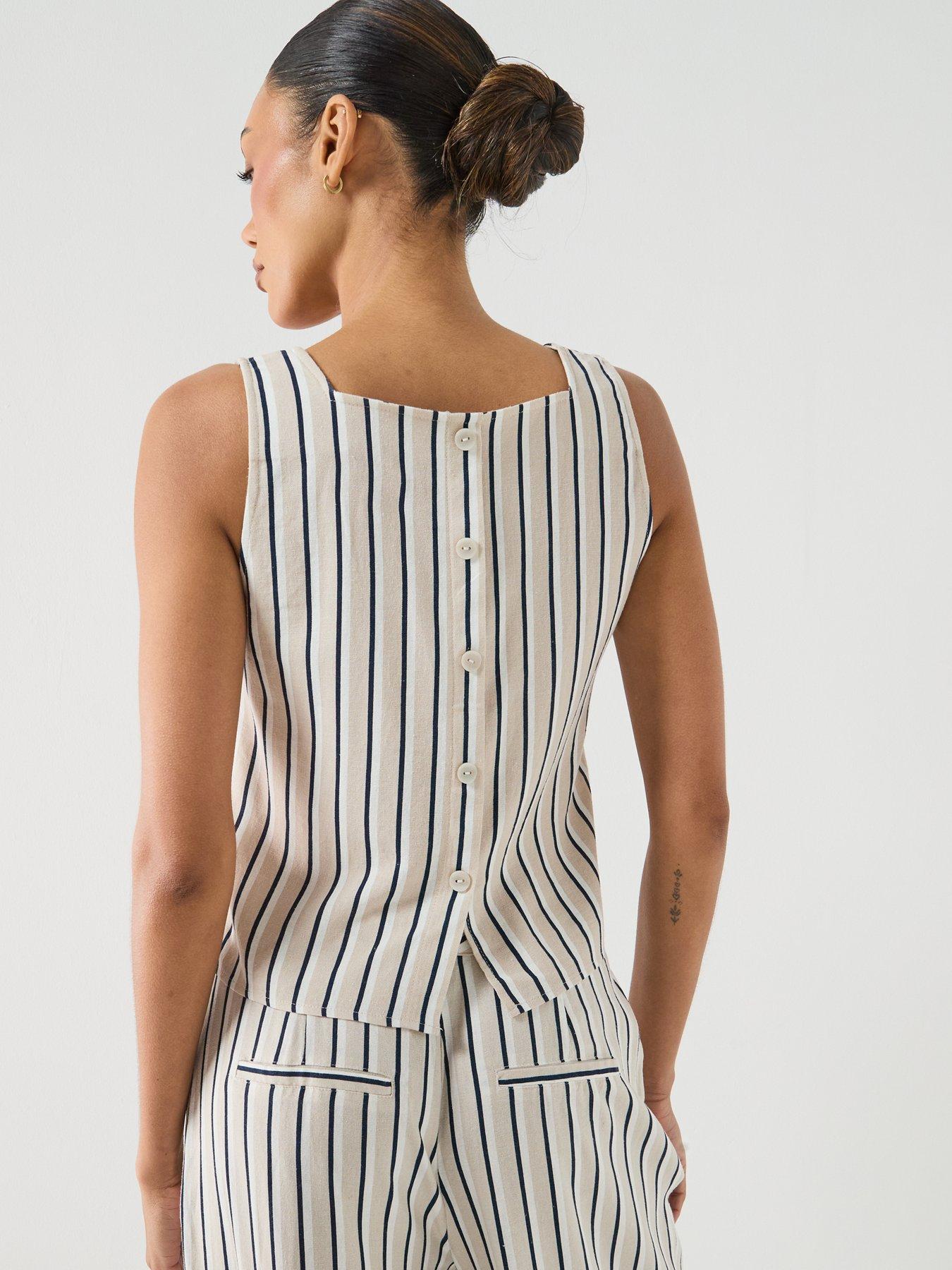 Image 2 of 6 of Vero Moda Vmmymilo Sl Button Short Top - Grey