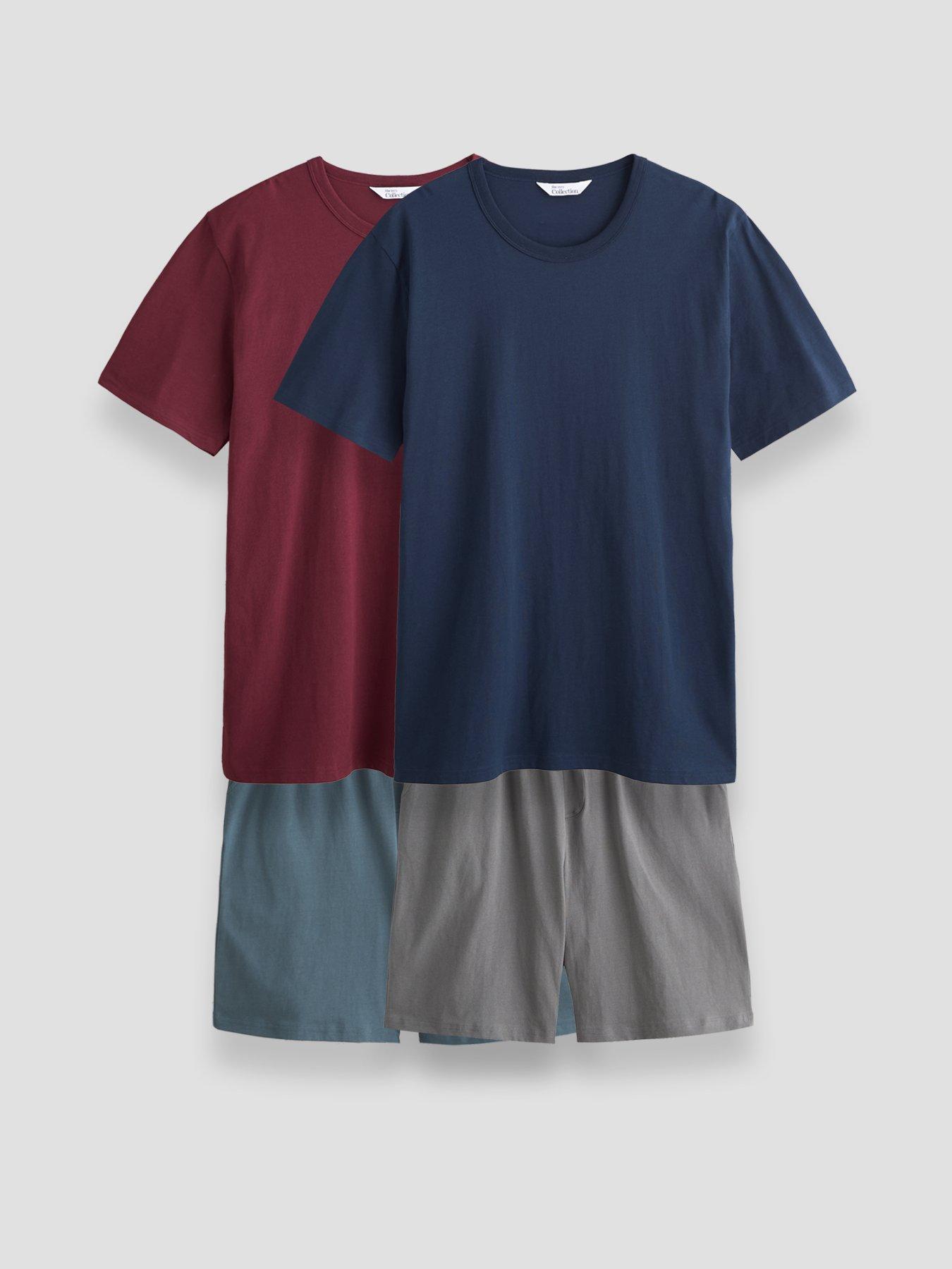 Image 1 of 7 of The Very Collection 2 Pack Short Sleeve T-Shirt &amp; Short Pyjama Set - Multi