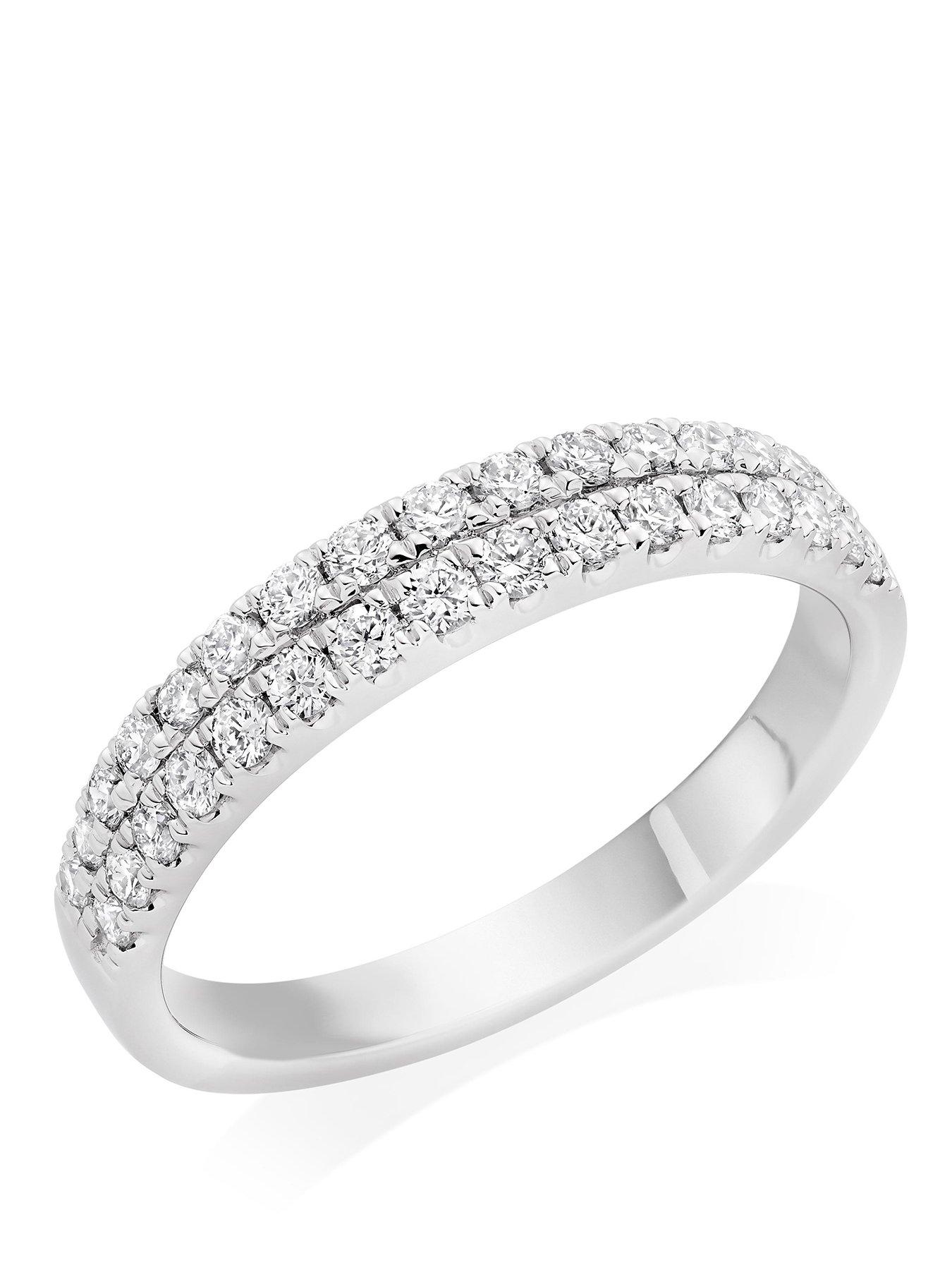 Image 1 of 4 of Beaverbrooks Platinum Diamond 3mm Wedding Ring - White