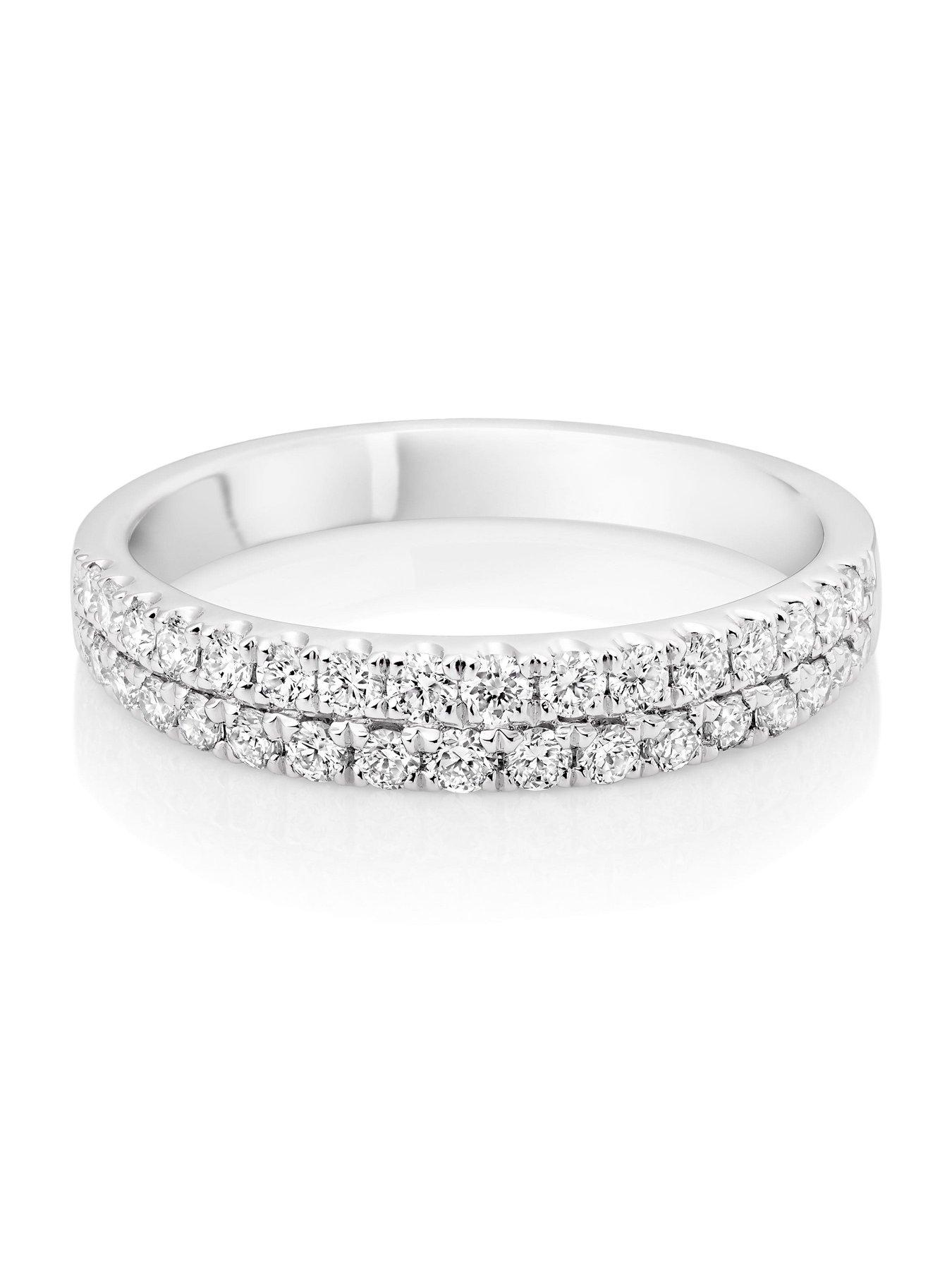 Image 2 of 4 of Beaverbrooks Platinum Diamond 3mm Wedding Ring - White