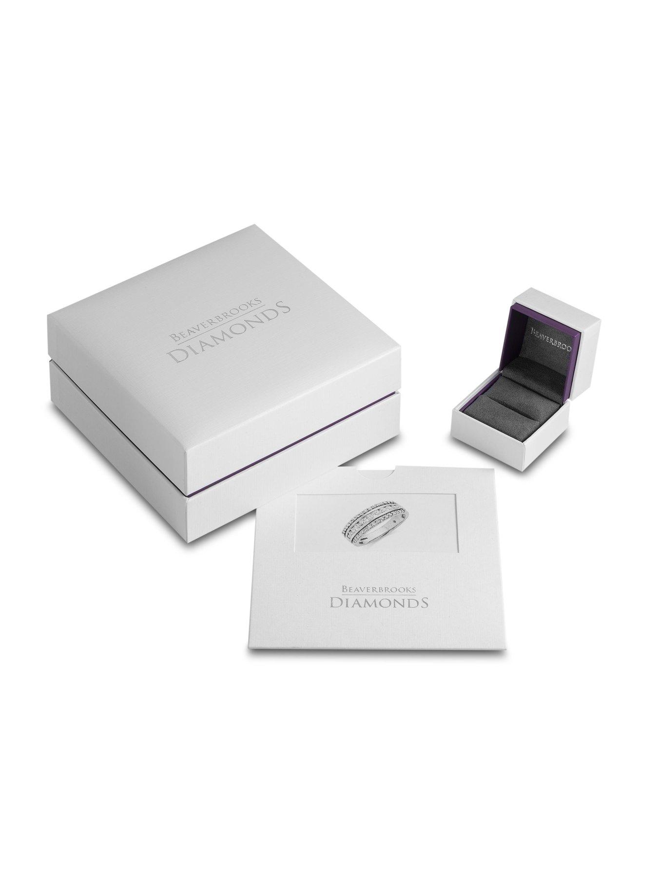 Image 3 of 4 of Beaverbrooks Platinum Diamond 3mm Wedding Ring - White