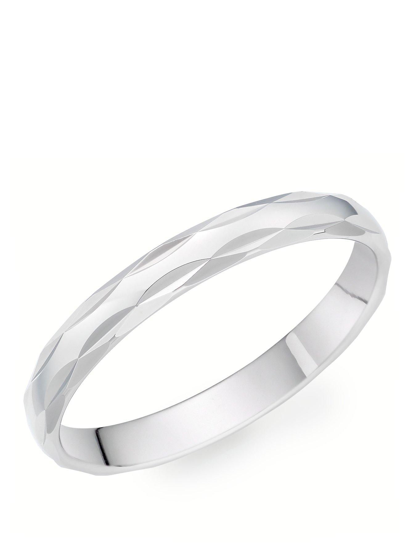 Beaverbrooks Platinum 3mm Wedding Ring - White