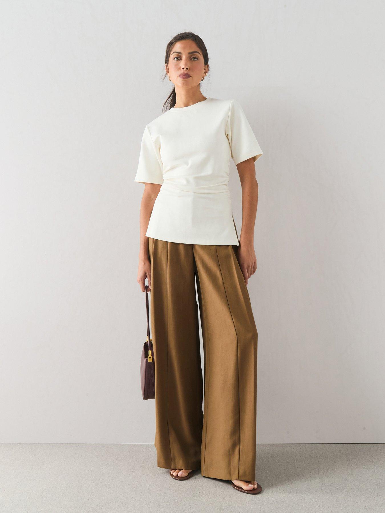The Very Collection Heavyweight Ruched Waist Tee - White