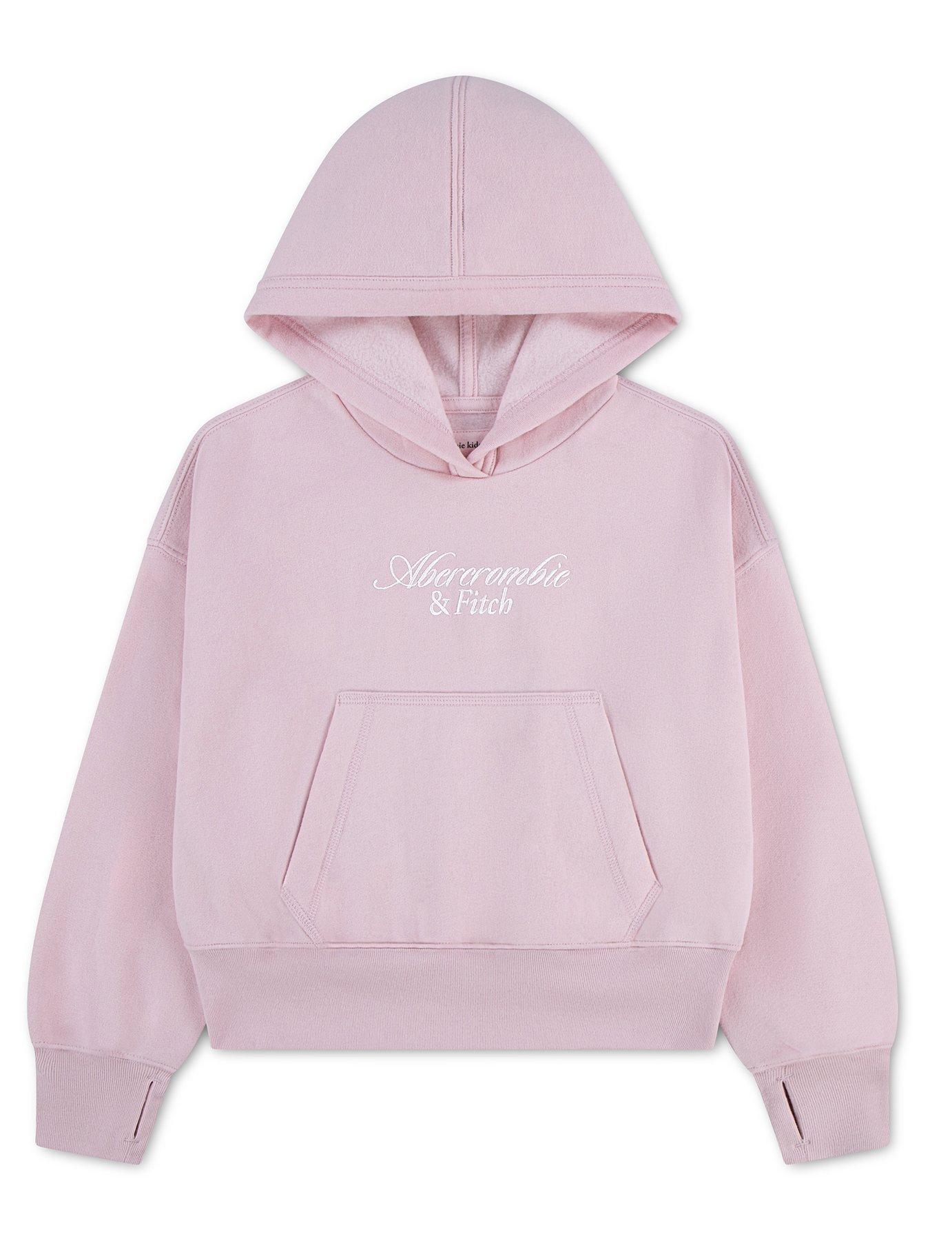 Abercrombie & Fitch Girls Essential Logo Hoodie - Pink