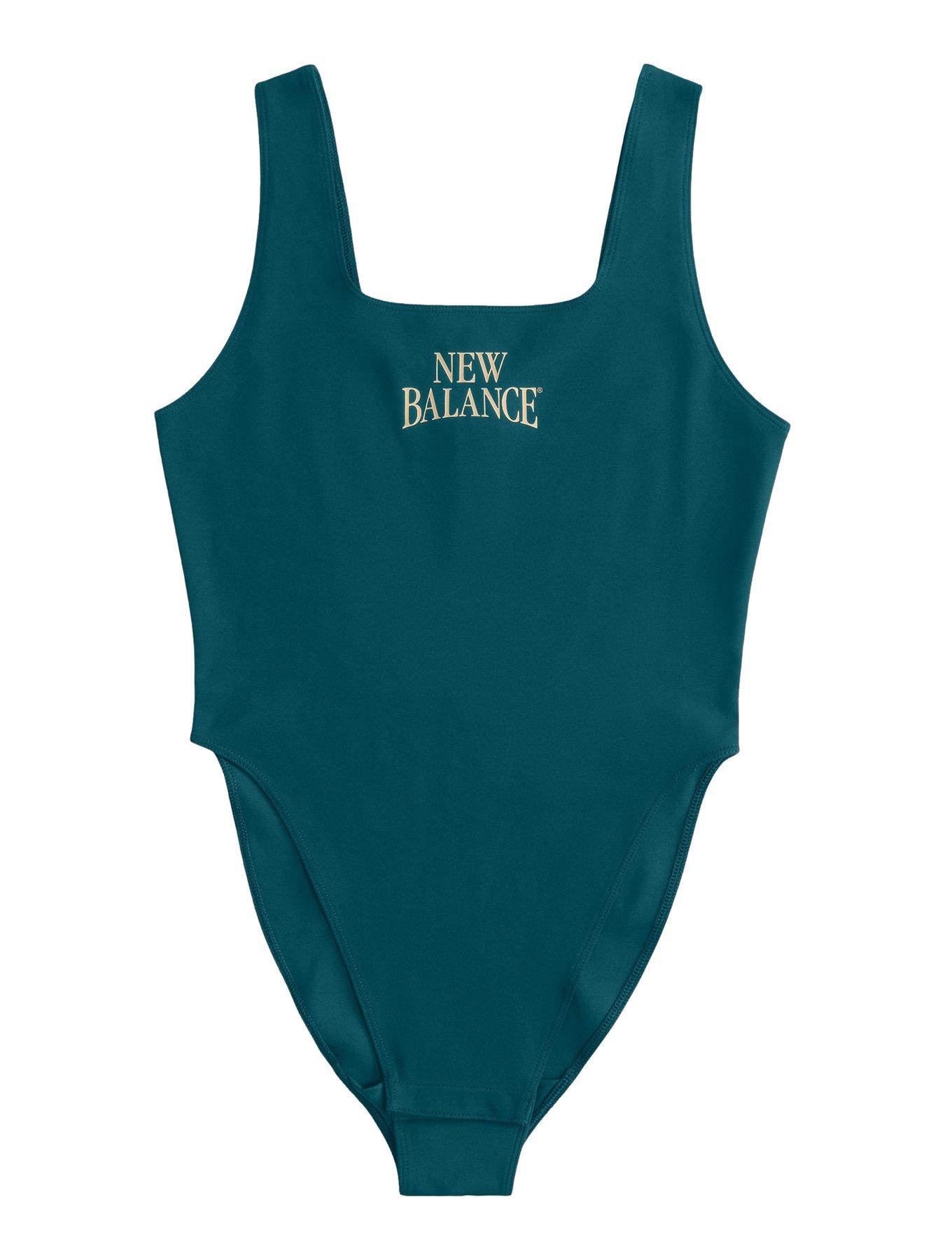 Image 7 of 7 of New Balance Womens Linear Heritage Bodysuit -green