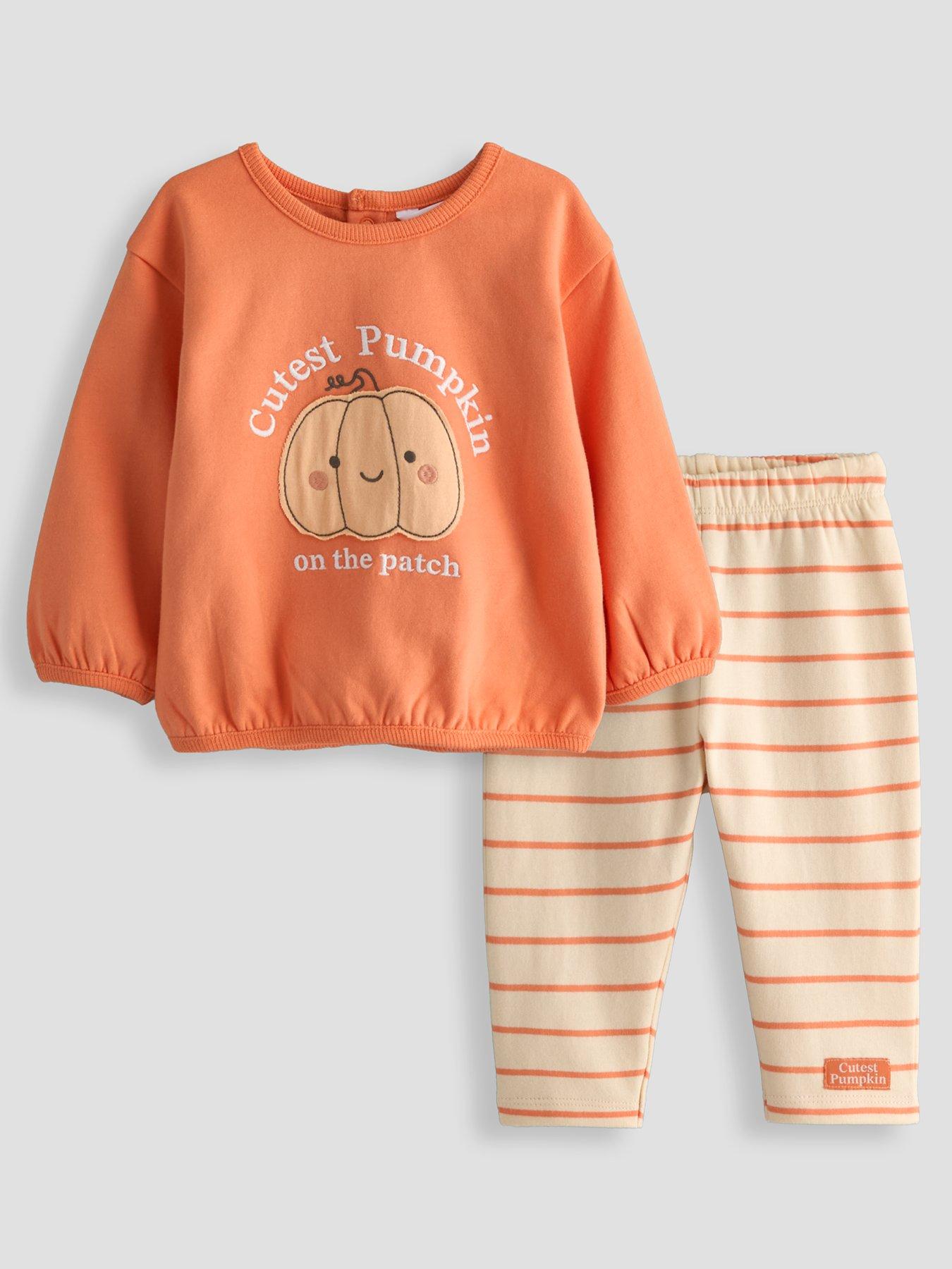 Image 1 of 5 of The Very Collection Baby Boys Hey Pumpkin Sweat Set (0-3 months - 18-24 months) - Orange