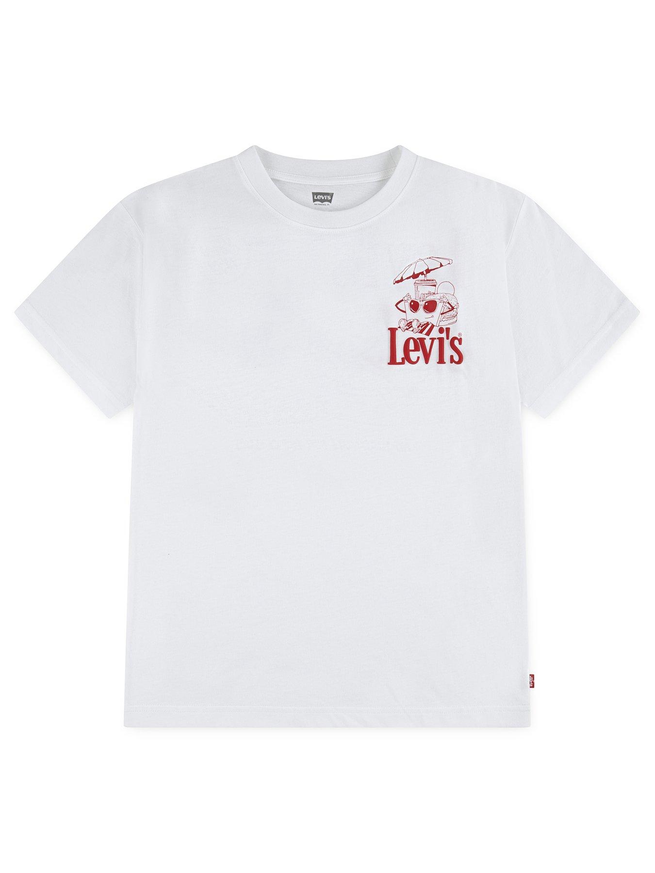Image 2 of 6 of Levi's Boys Burger Meal Short Sleeve T-Shirt - White