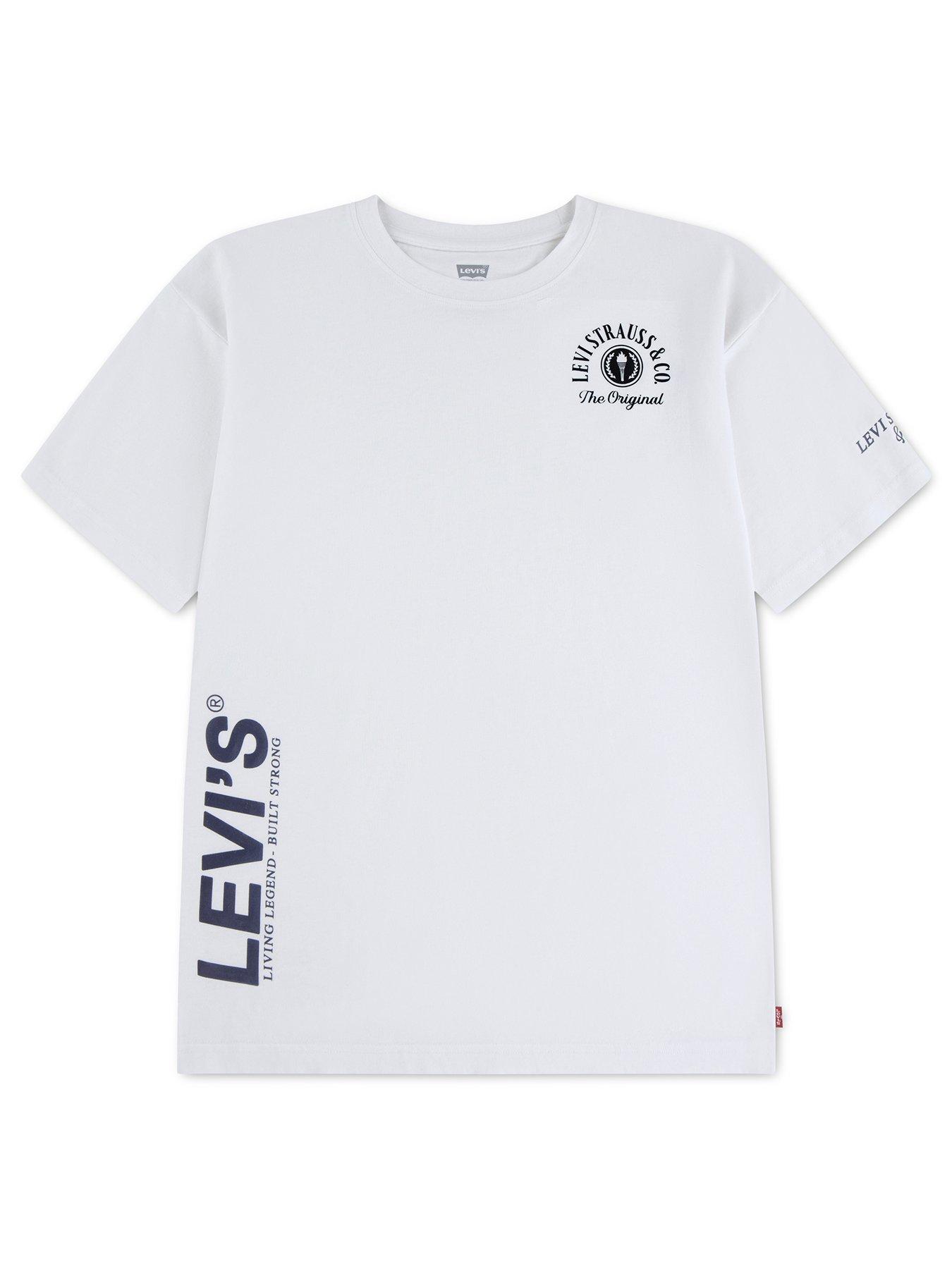 Image 1 of 3 of Levi's Boys Urban Prep Short Sleeve T-Shirt - White