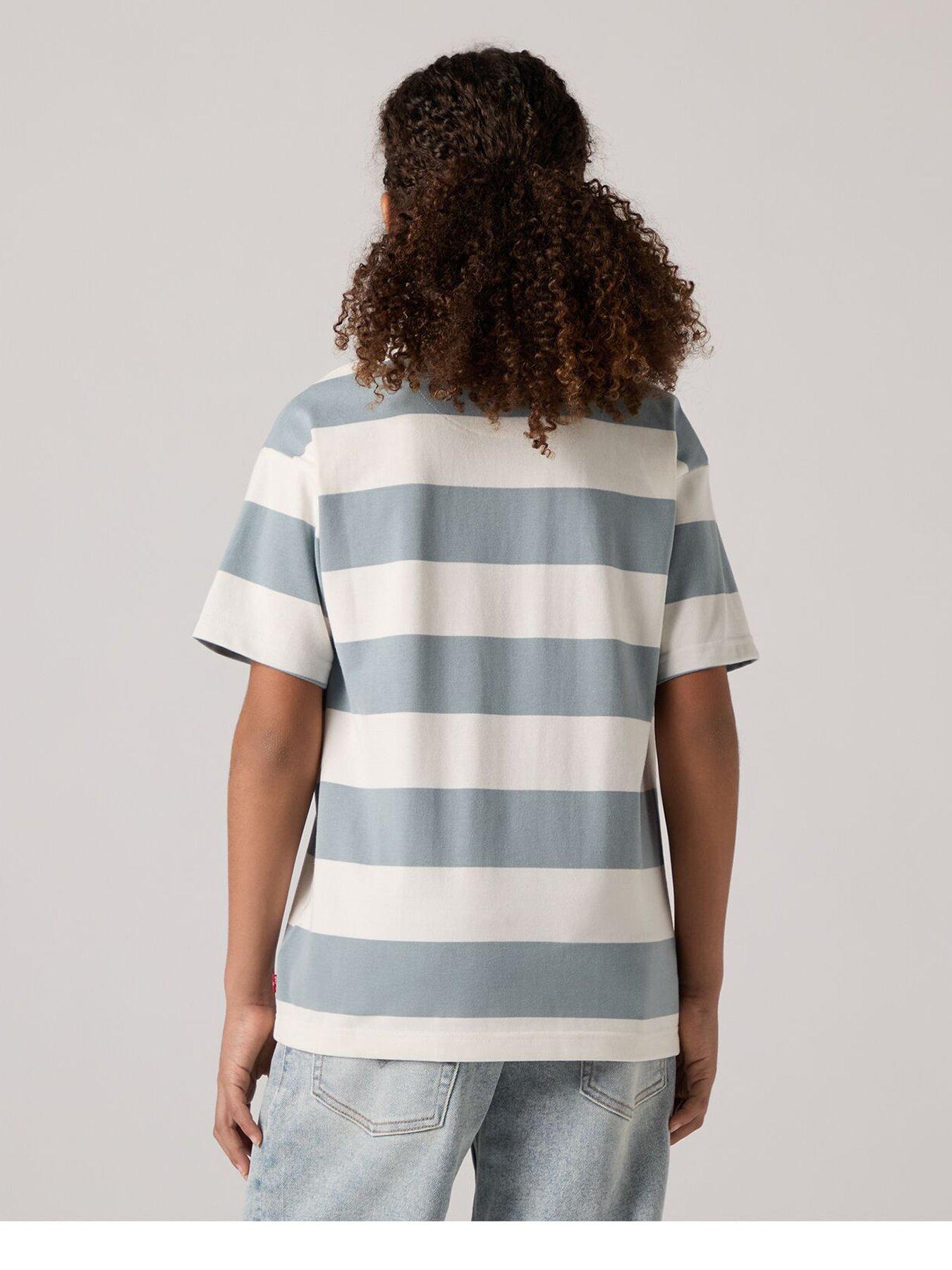 Image 3 of 5 of Levi's Boys Big Stripe Short Sleeve T-shirt - Grey