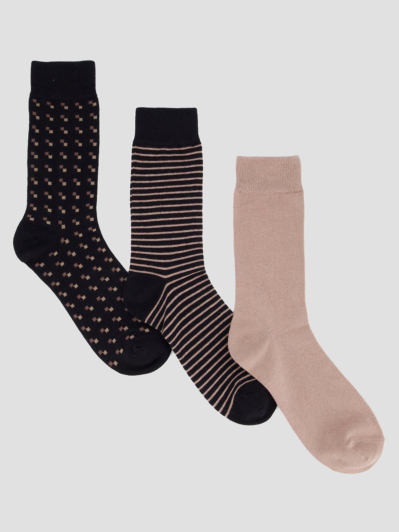 Image 1 of 3 of The Very Collection 3 Pack Printed Socks - Multi