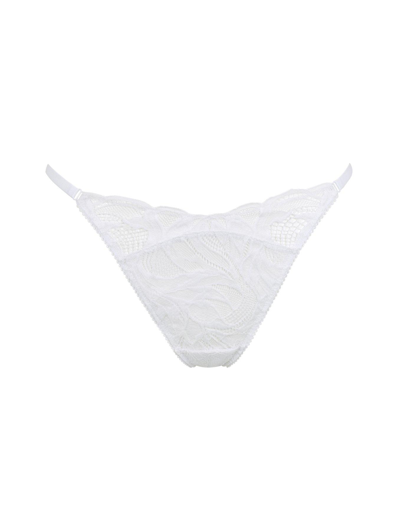 Image 6 of 6 of Gossard Lace Soiree Thong - White