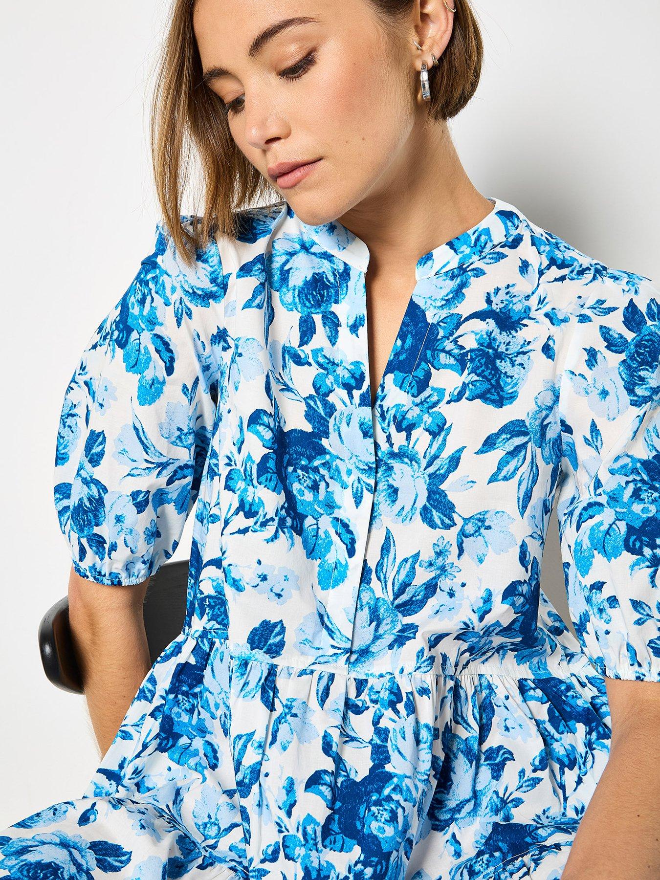 Apricot Poplin Short Tiered Babydoll Dress | Very