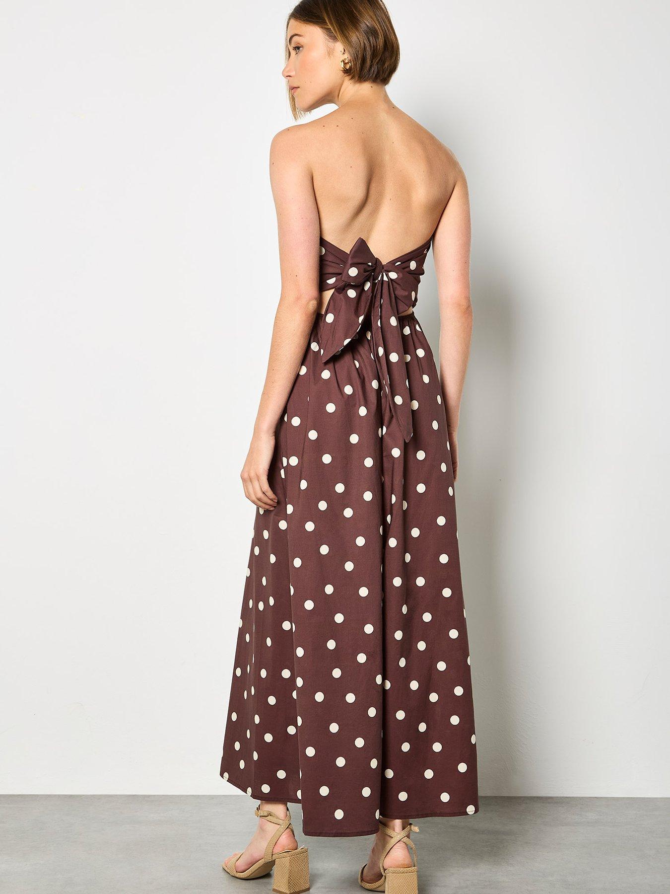 Image 2 of 5 of Apricot Bardo Polka Dot Jumpsuit