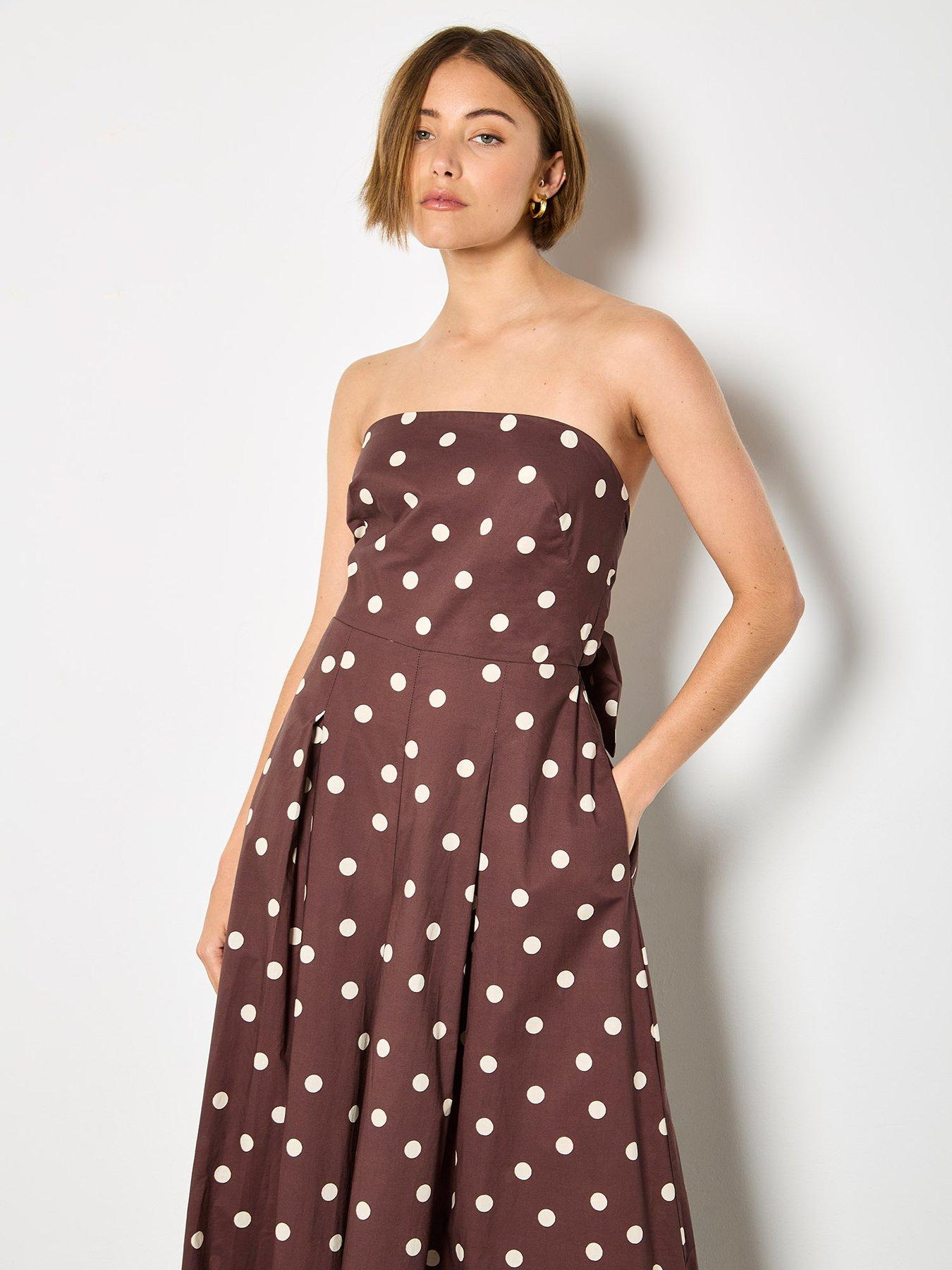 Image 4 of 5 of Apricot Bardo Polka Dot Jumpsuit